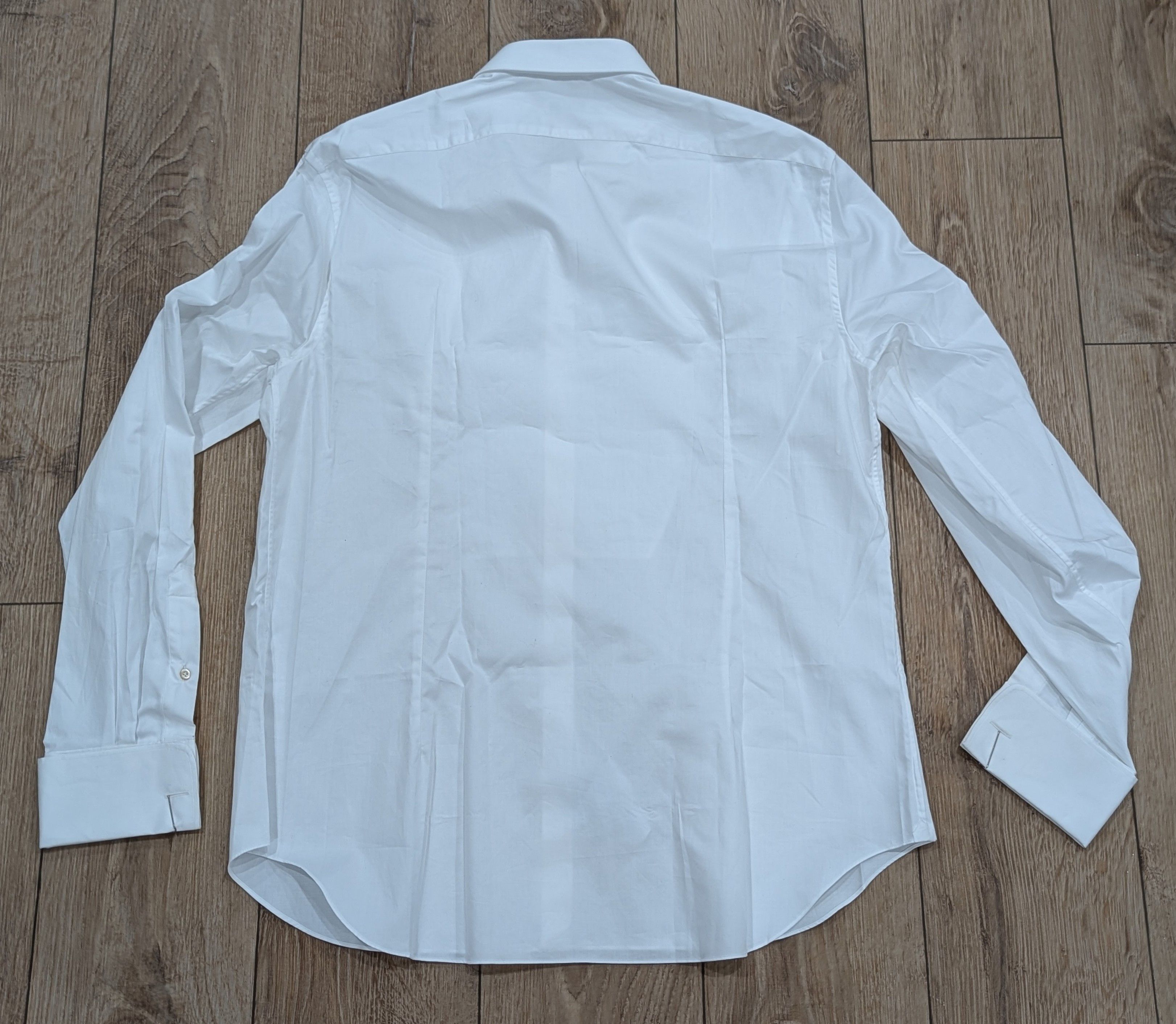 Boglioli Mens Boglioli Cotton Tuxedo Shirt White 44 US 17.5 Size US XL / EU 56 / 4 - 3 Thumbnail