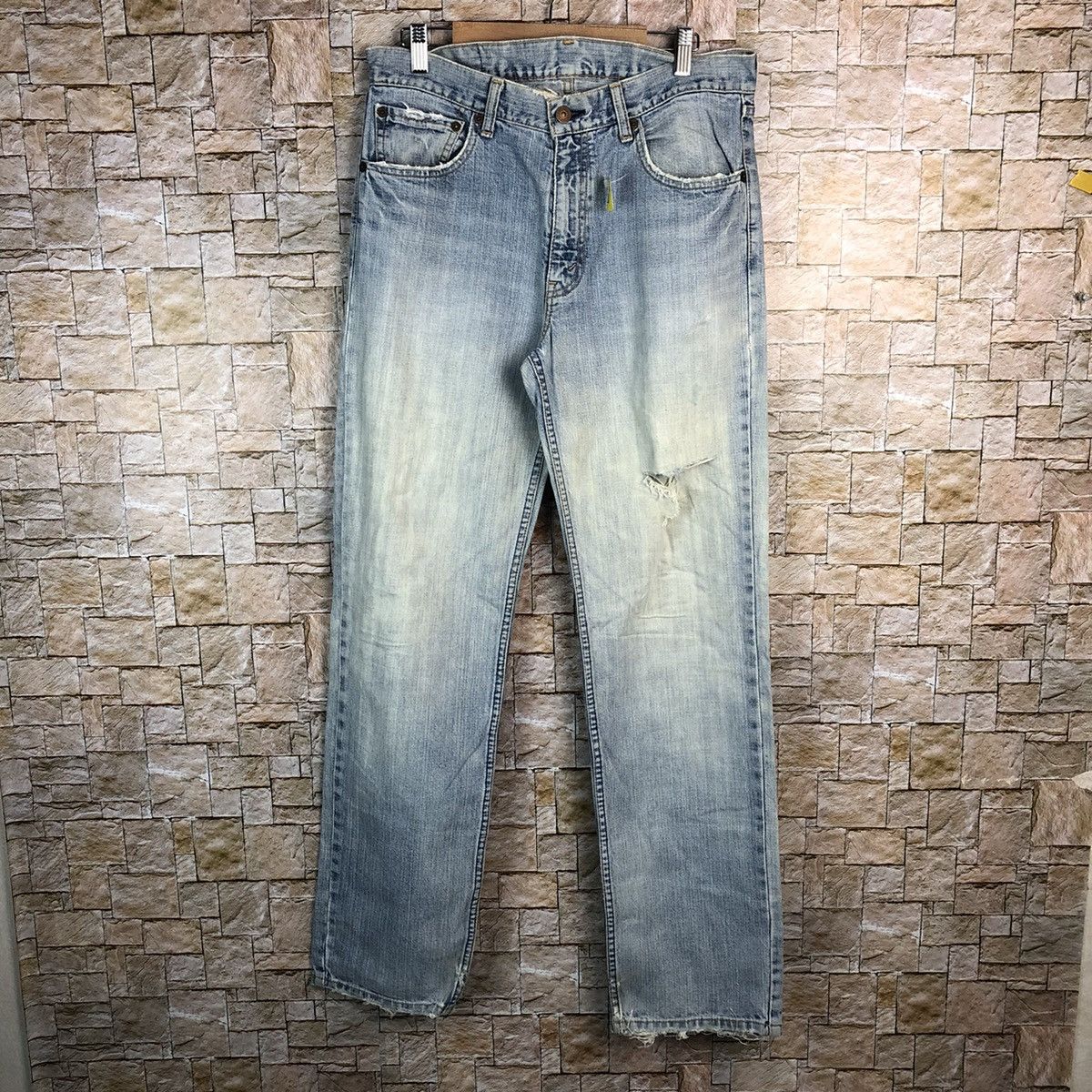 Levi's Levis vintage ripped Blue Denim Pants #A607 Size US 33 - 1 Thumbnail