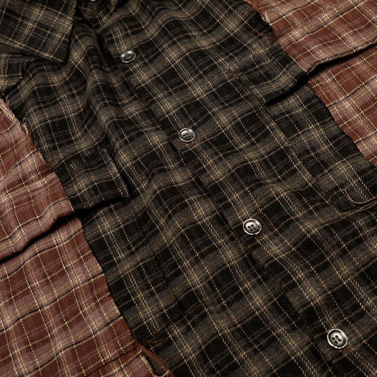 Flannel Brown Ombre Plaid Button-Up Flannel Frayed Shirt Size US M / EU 48-50 / 2 - 3 Thumbnail