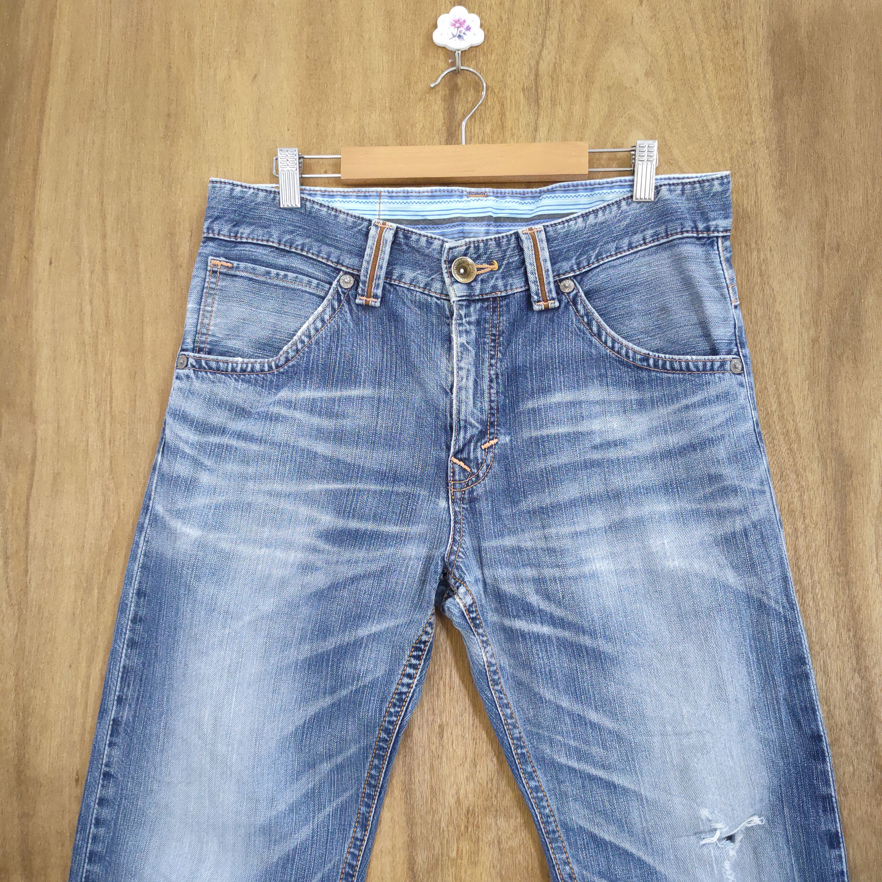 Edwin VINTAGE EDWIN FADED DISTRESSED RIPPED JEAN PANTS Size US 34 / EU 50 - 3 Thumbnail
