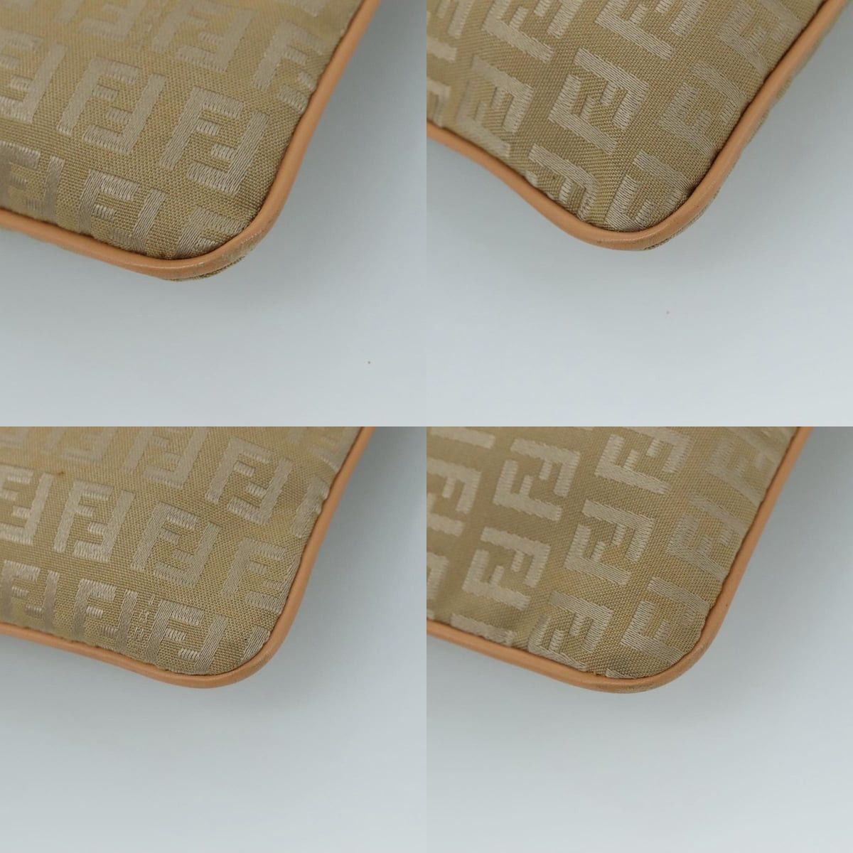 Fendi FENDI Zucchino Canvas Shoulder Bag Beige Gold Size ONE SIZE - 10 Thumbnail