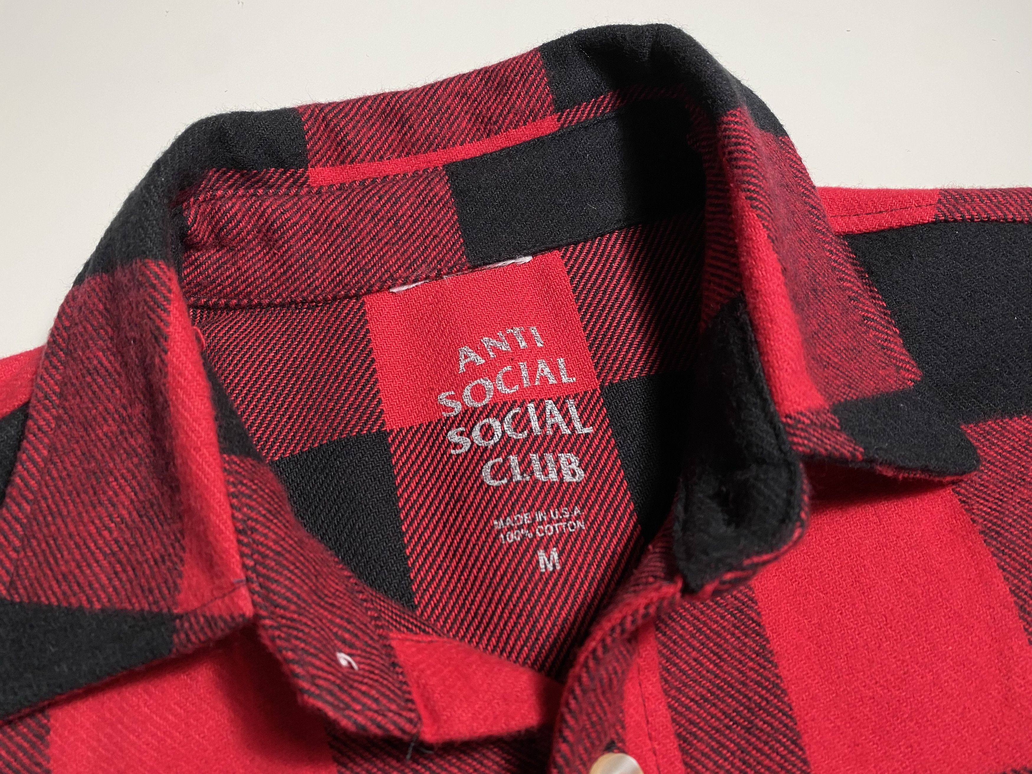 Anti Social Social Club Anti Social Social Club Heavy Outline Flannel Red Size US M / EU 48-50 / 2 - 3 Thumbnail