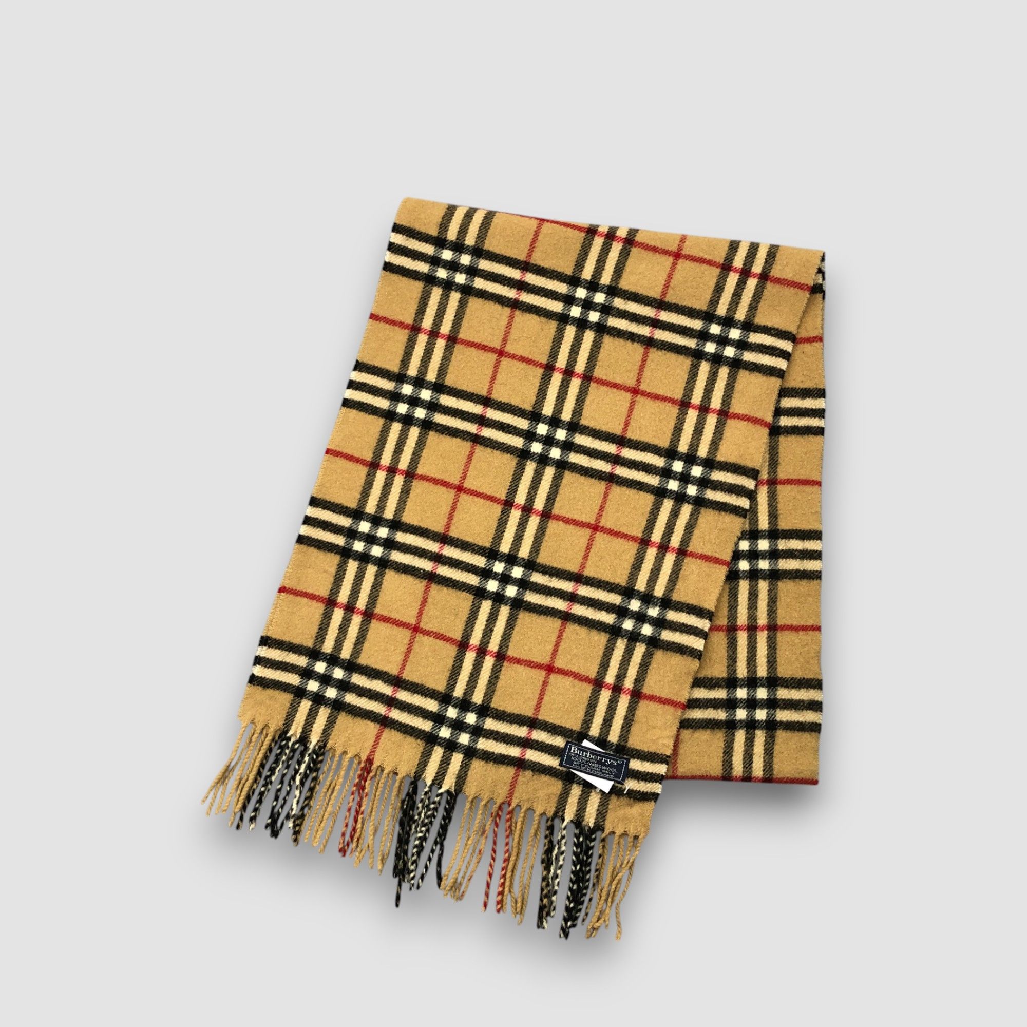 Burberry Vintage Burberry Scarf Muffler Check Wool Winter Scarves Size ONE SIZE - 2 Thumbnail