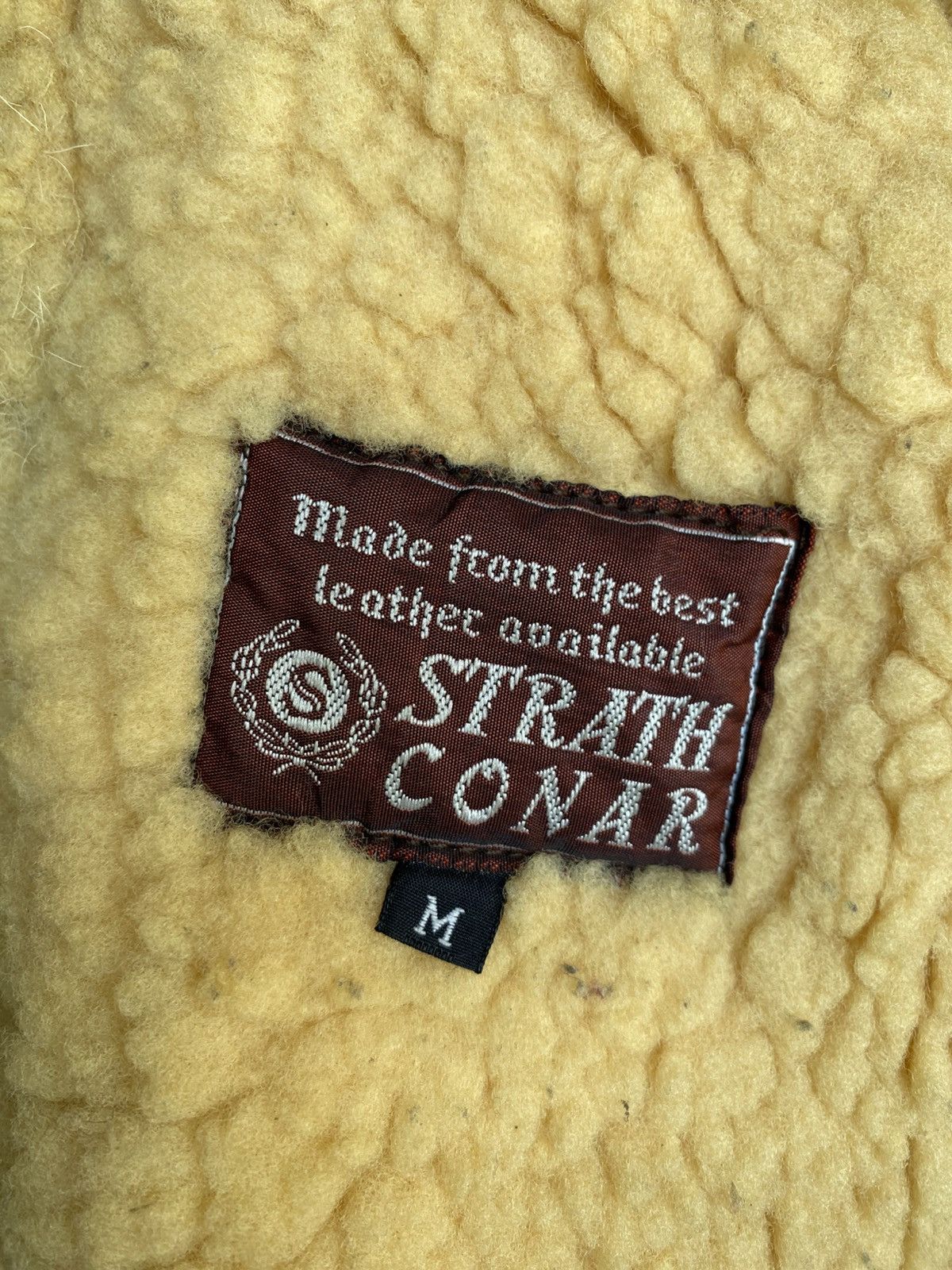 Vintage STRATH CONAR B-3 Shearling Leather Flight Jacket Distressed Size US M / EU 48-50 / 2 - 11 Thumbnail