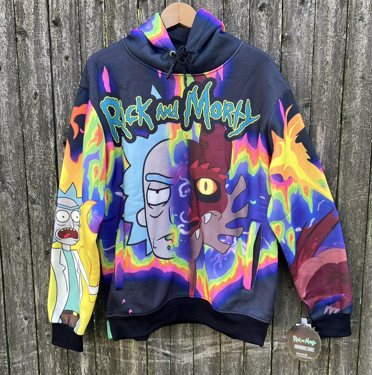 Member Only Rick And Morty Psychedelic Hoodie L