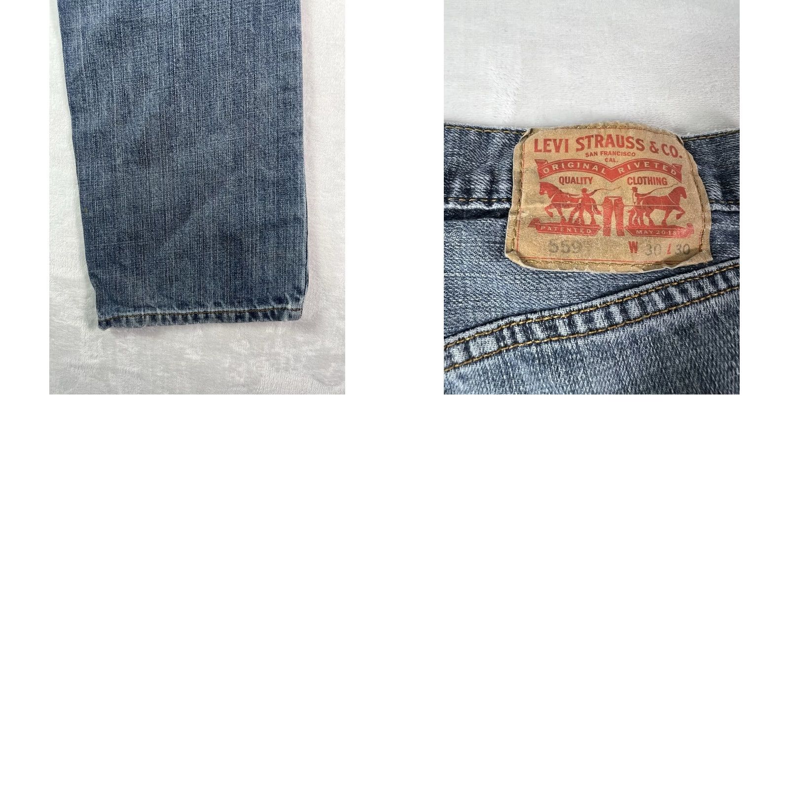 Levi's Levi's 559 Jeans Men's Regular 30x30 Distressed Denim Blue 5-Pocket Logo Vintage 90s USA | Jeans Mens XS? Size US 30 / EU 46 - 9 Thumbnail