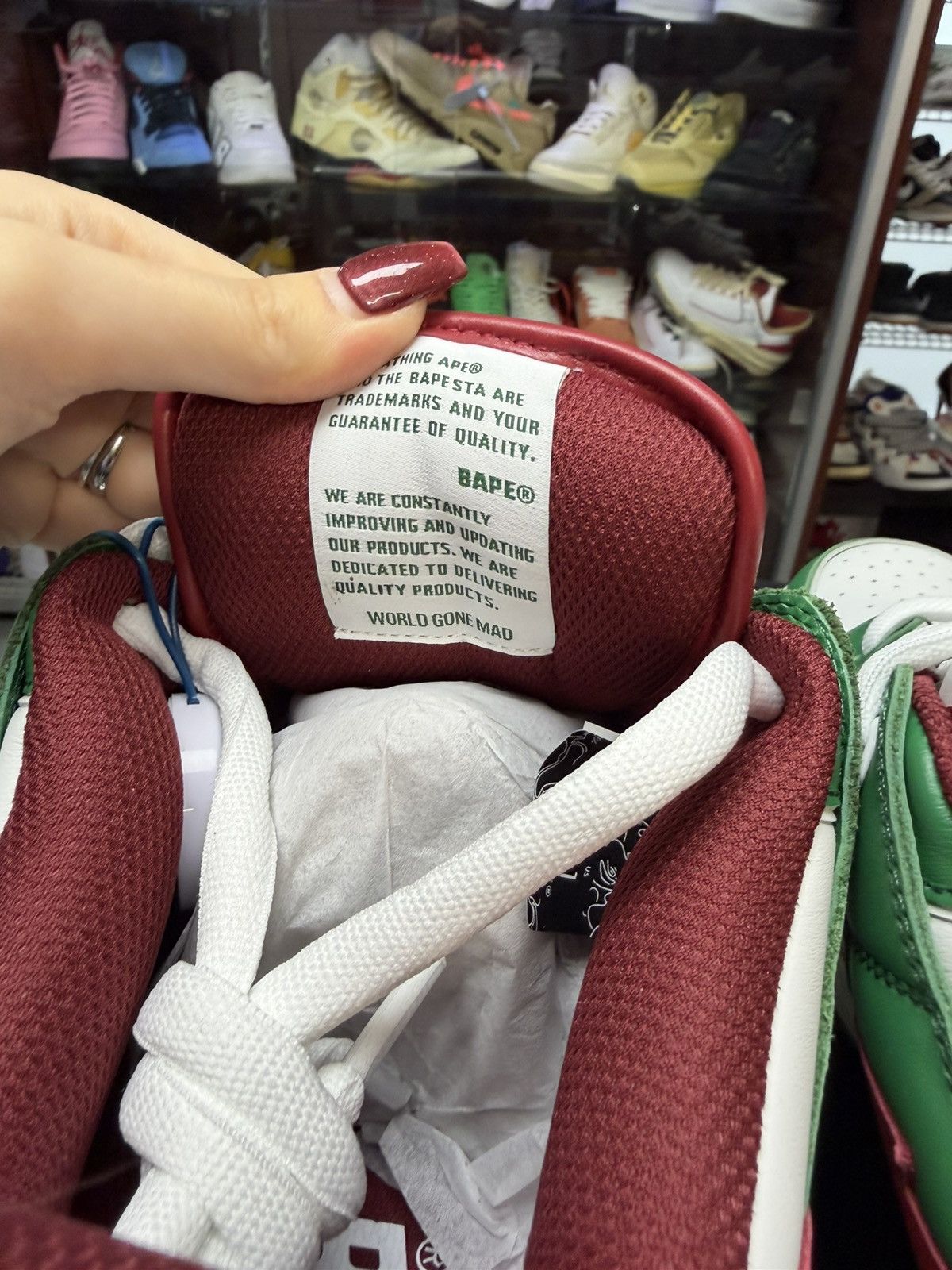 Bape Bape Skatestas Green/Red Size US 11 / EU 44 - 7 Thumbnail