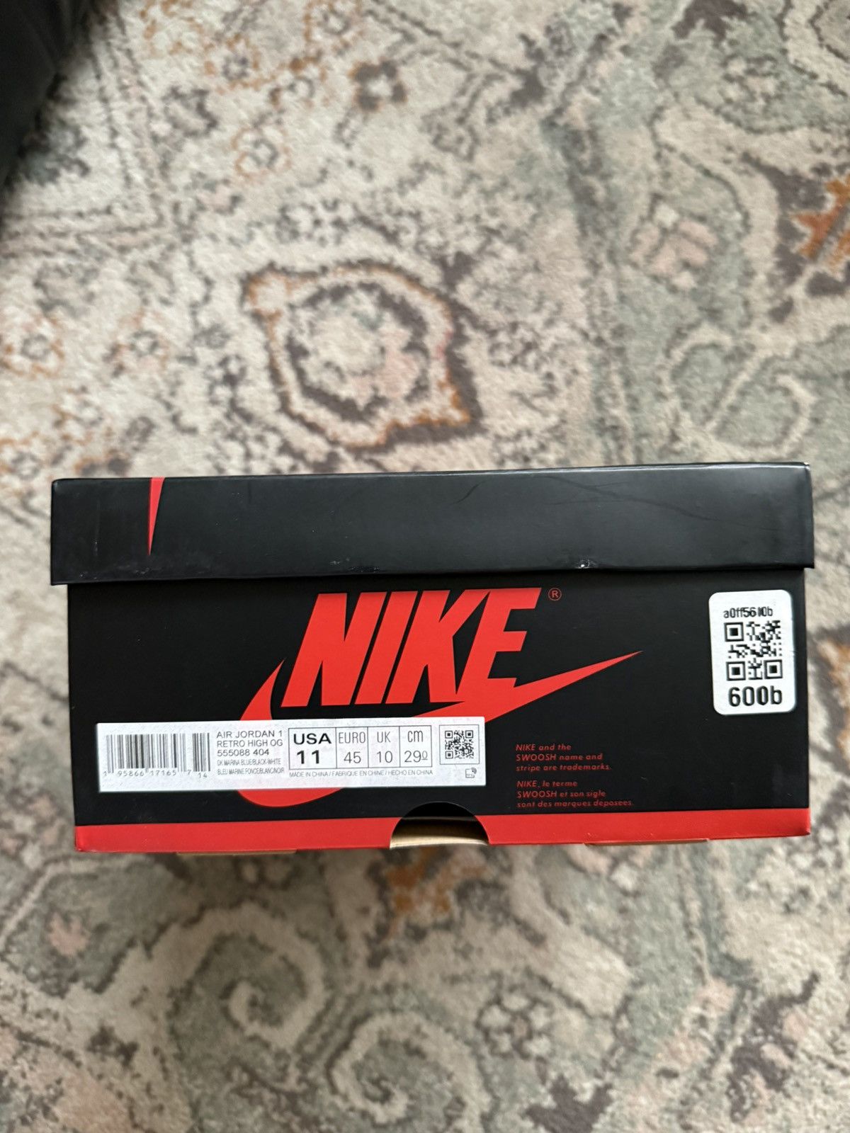 Nike Mens Air Jordan 1 Retro High OG ‘Dark Marina Blue’ Size US 11 / EU 44 - 9 Thumbnail