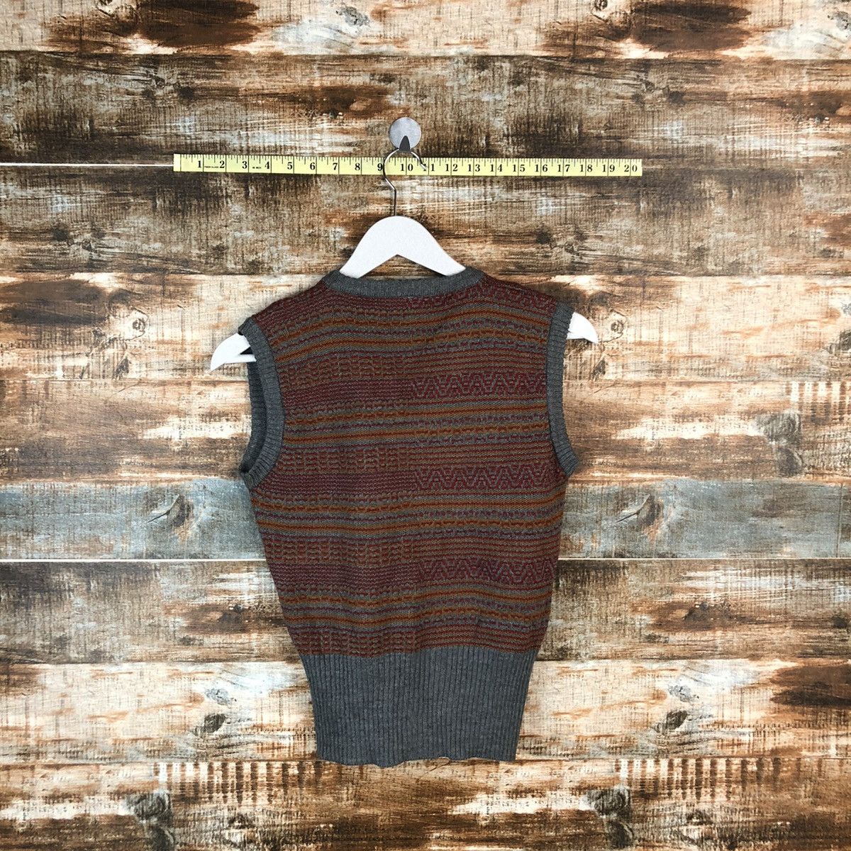 Homespun Knitwear × Japanese Brand Rodier Paris vintage Brown Vest Knitwear #A1379 Size XS / US 0-2 / IT 36-38 - 11 Thumbnail