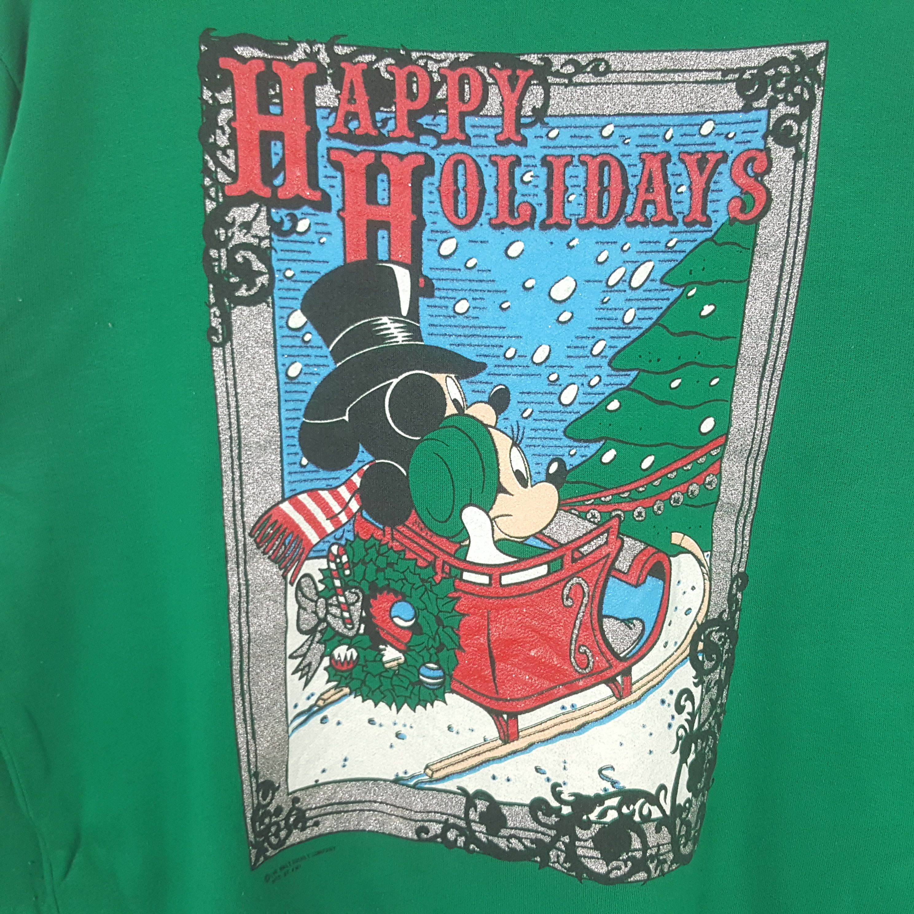 Disney Vintage Mickey Mouse Disney 90's Christmas Sweatshirt RR5 Size US L / EU 52-54 / 3 - 4 Thumbnail