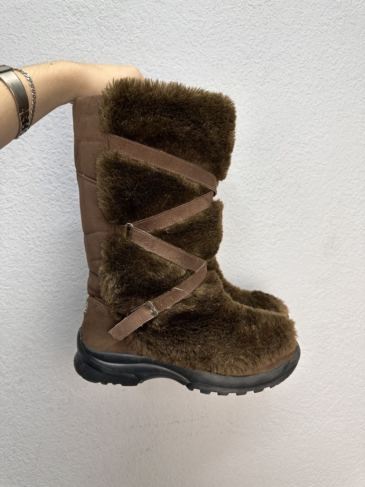 If Six Was Nine Fur Boots Bogner LGB Brown leather vintage Mohair Japan Hype Size US 8 / EU 41 - 11 Thumbnail