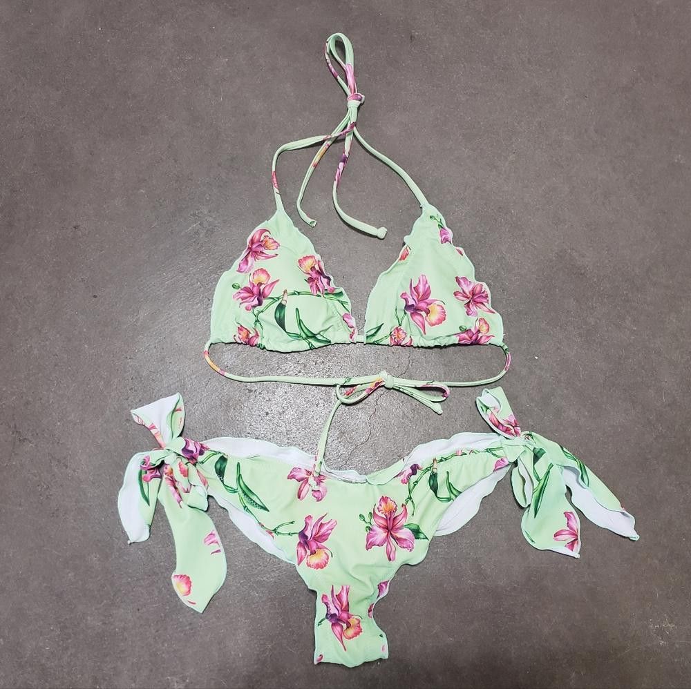Mint & Magenta Floral Zaful Bikini Set