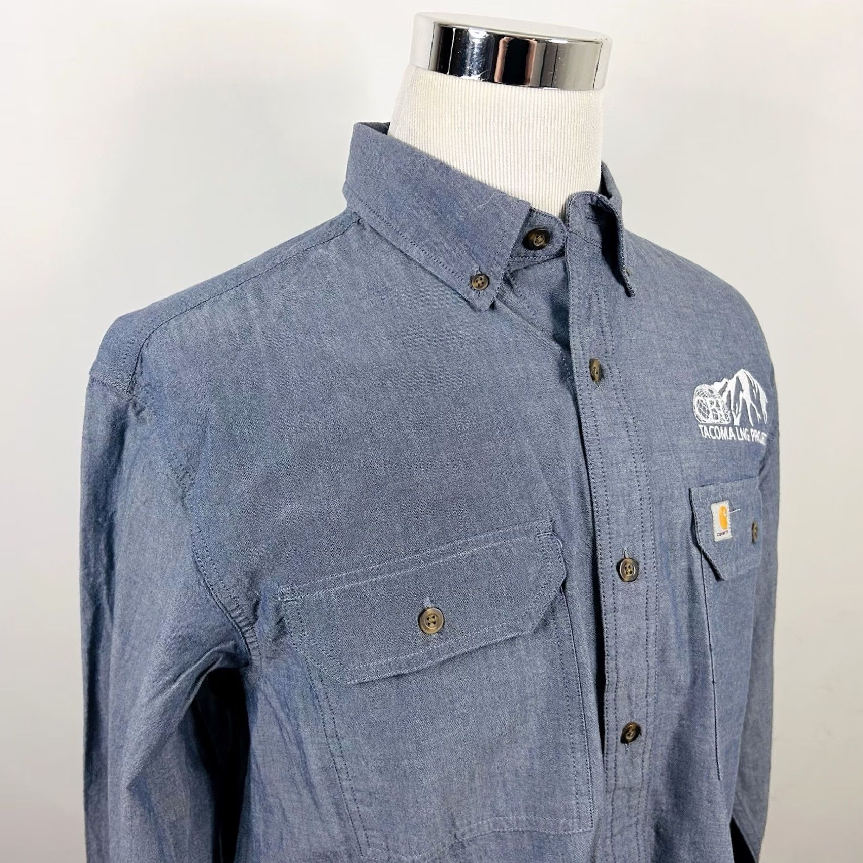 Carhartt NWT Carhartt Large Relaxed Ft Work Shirt Chambray Blue Wash Button Down Cotton Shirt Men L Chambray Blue Wash Button-Down Carhartt NWT Shirt Men L Size US L / EU 52-54 / 3 - 2 Thumbnail