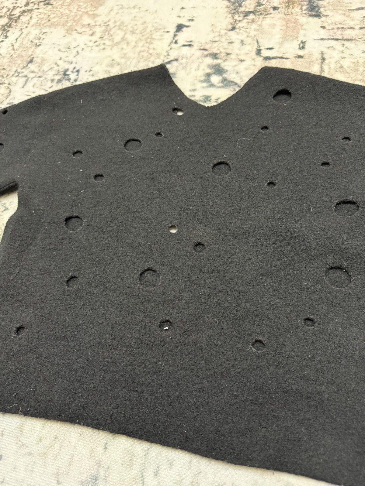 Armani Exchange × Designer Armani Exchange Destroy Dot Wool Cropped Open Colar Sweater Size M / US 6-8 / IT 42-44 - 7 Thumbnail