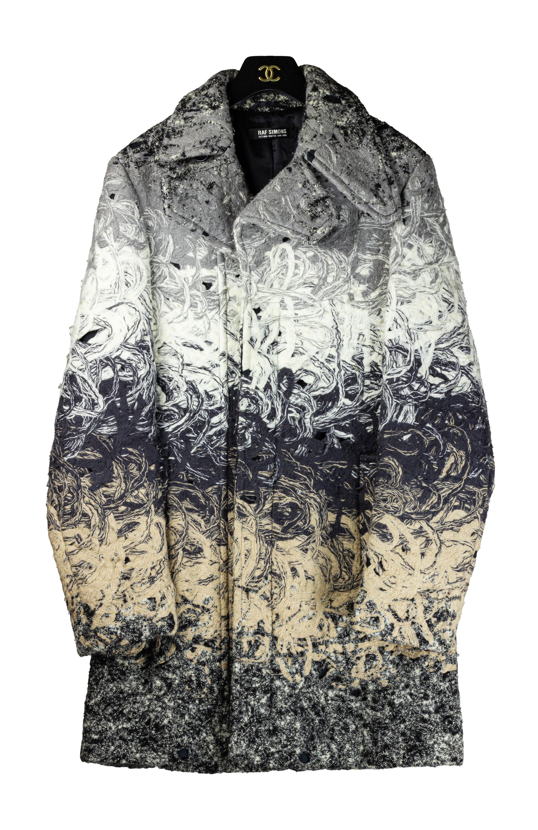 Pre-owned Raf Simons Runway Aw08 Fire Phoenix Coat In Multi