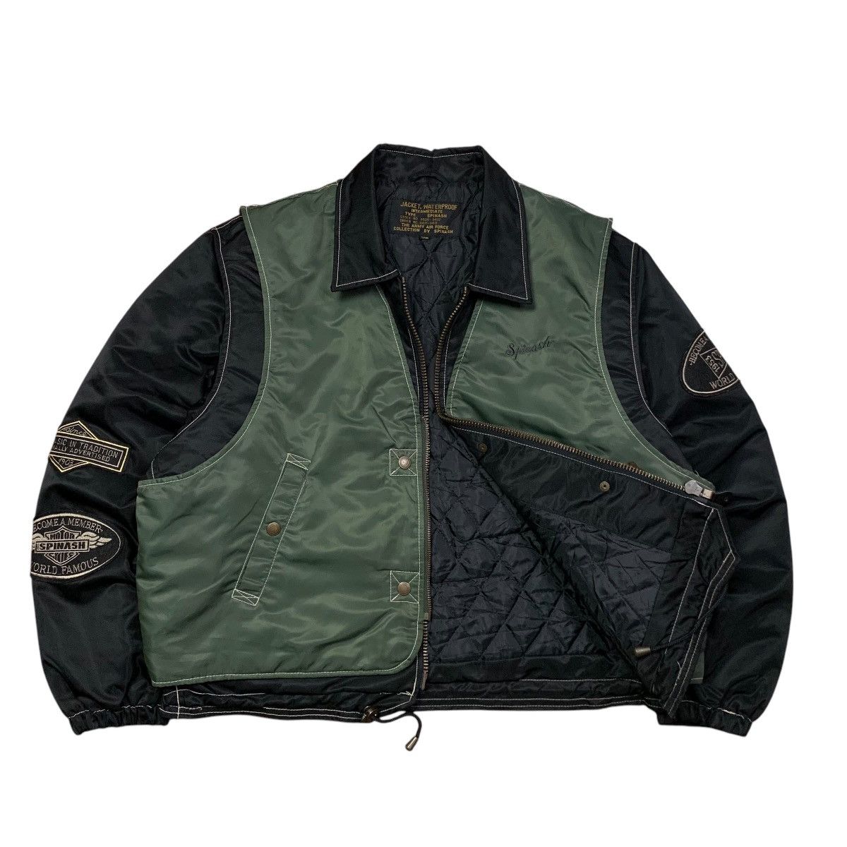 Japanese Brand Spinash Army Air Force Military Bomber Jacket Size US L / EU 52-54 / 3 - 9 Thumbnail
