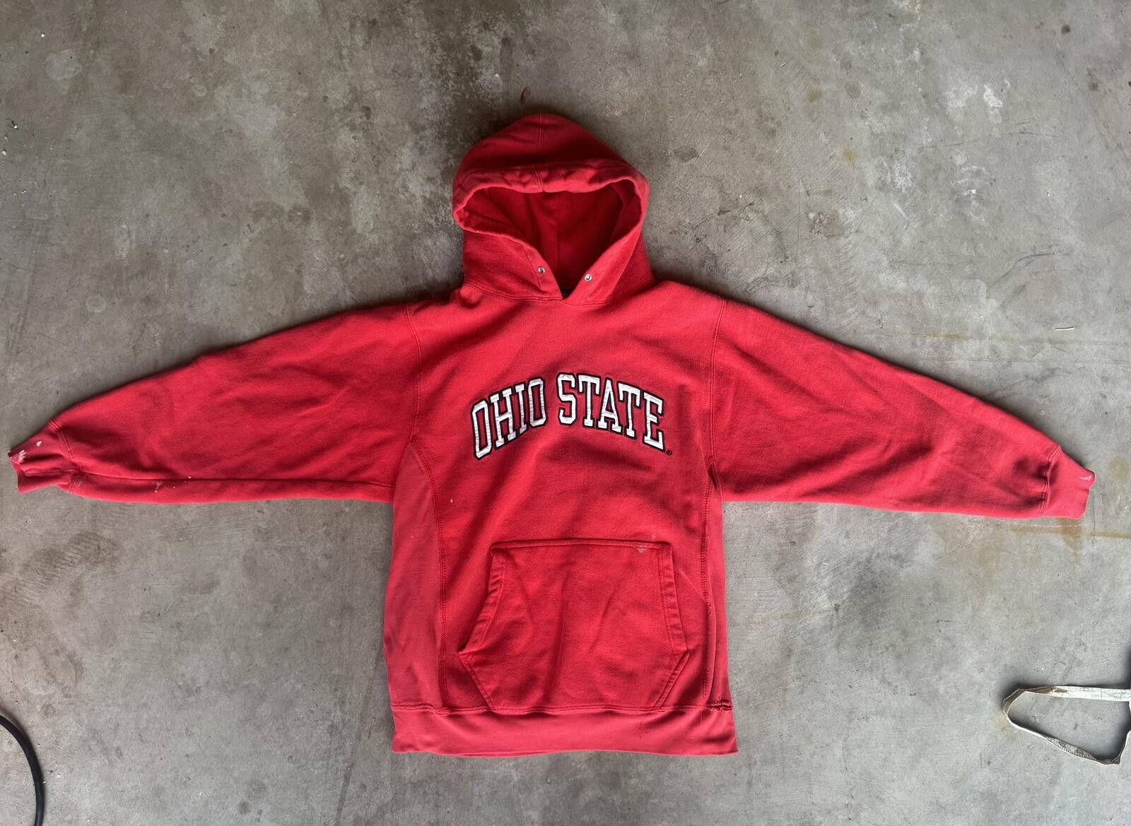 Steve And Barrys Vintage90s Ohio State Light Thrashed Hoodie Paint Splatter S Size US S / EU 44-46 / 1 - 4 Thumbnail