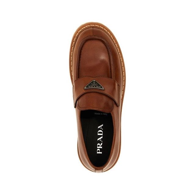 Prada PRADA Double Chocolate Brown Loafers New & Authentic (Men's Size US 10 / EU 43 - 4 Thumbnail
