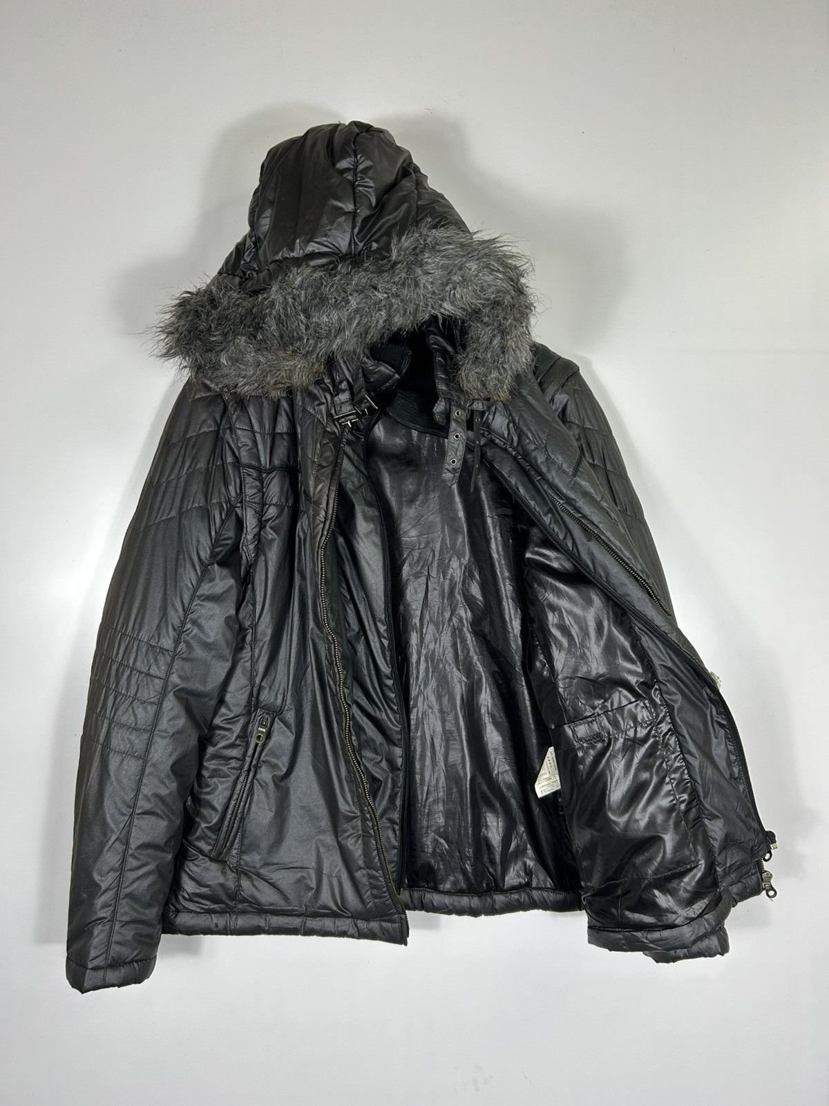 Mossimo Mossimo Vintage Black Puffer Jacket with Faux Fur Hood Size US M / EU 48-50 / 2 - 9 Thumbnail