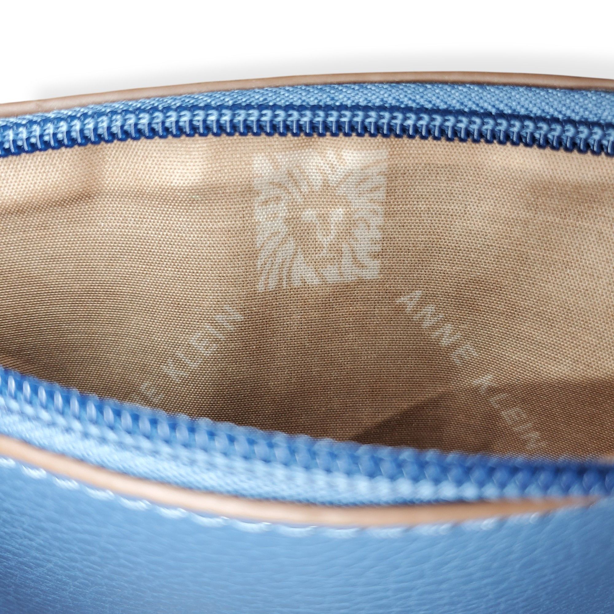 Anne Klein Anne Klein 8x6" NEW Wristlet Pouch Denim Blue Zip Top Wallet Size ONE SIZE - 6 Thumbnail