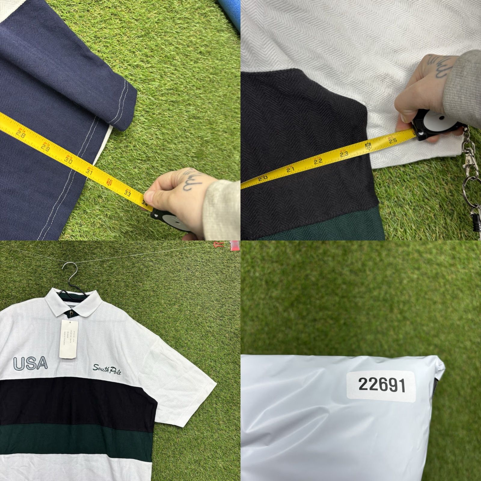 Southpole VINTAGE South Pole Shirt Mens L White Striped 90s USA Polo Short Sleeve Rugby NWT Size US L / EU 52-54 / 3 - 8 Thumbnail