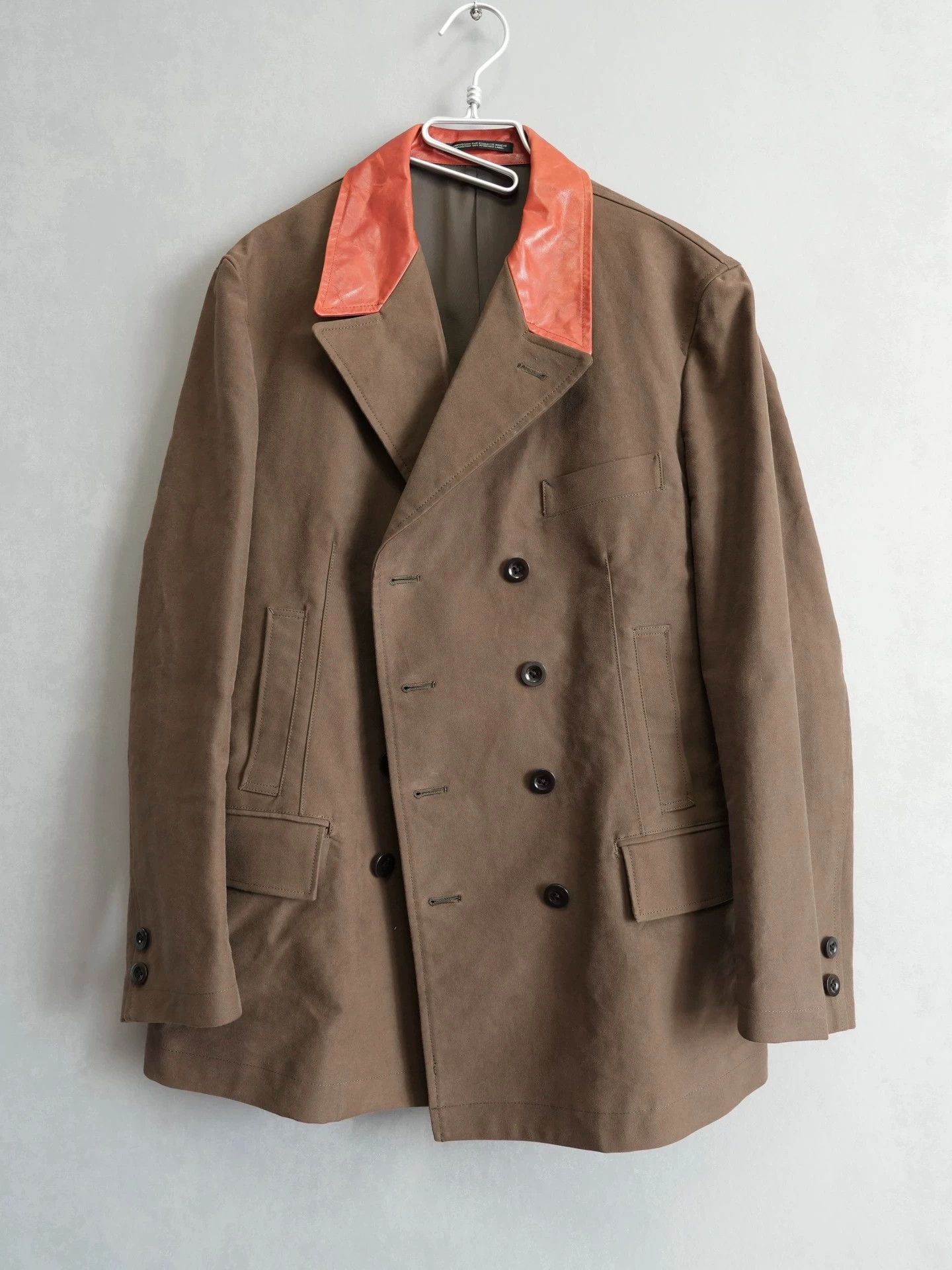 Yohji Yamamoto Yohji Yamamoto 11AW DB Leather Collar Jacket J61 Size 3 Size US L / EU 52-54 / 3 - 1 Thumbnail