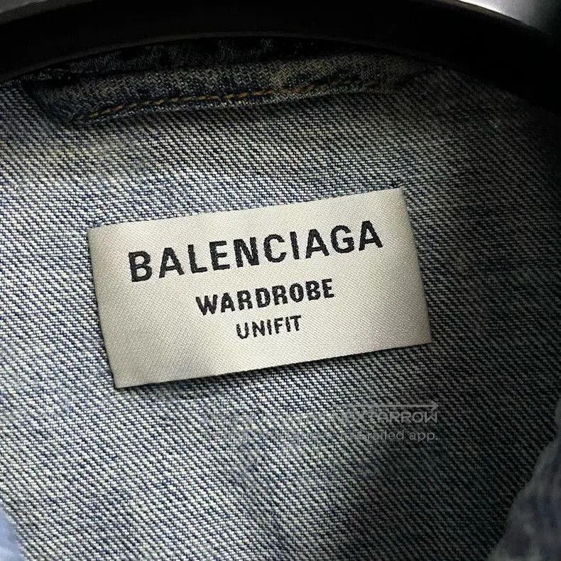Balenciaga Balenciaga Blue Logo Denim Jacket. Size US L / EU 52-54 / 3 - 3 Thumbnail