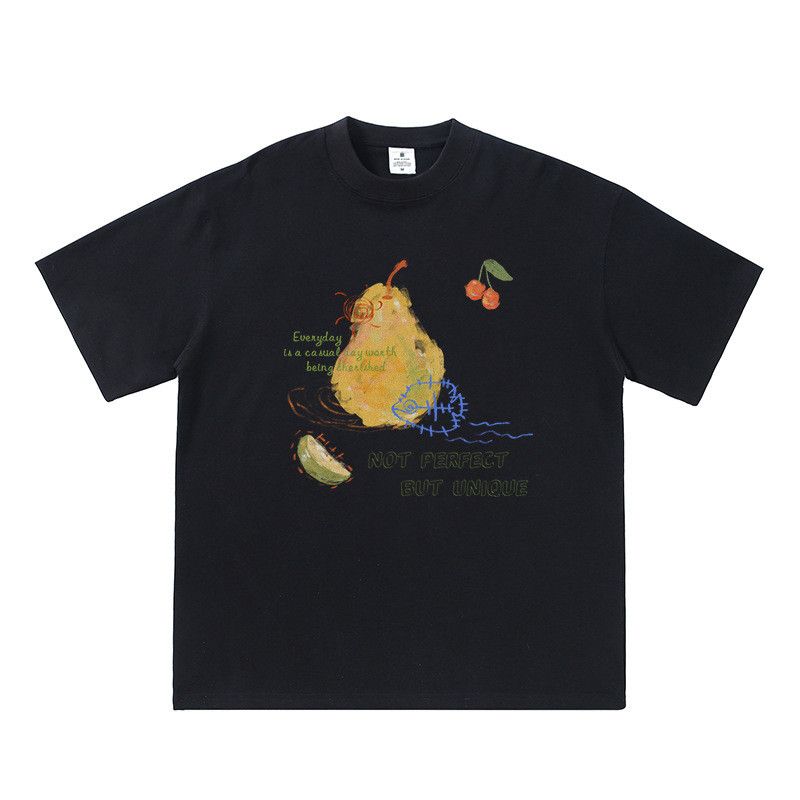 Japanese Brand Men's Casual T-Shirt with Pear Print Size US M / EU 48-50 / 2 - 2 Thumbnail