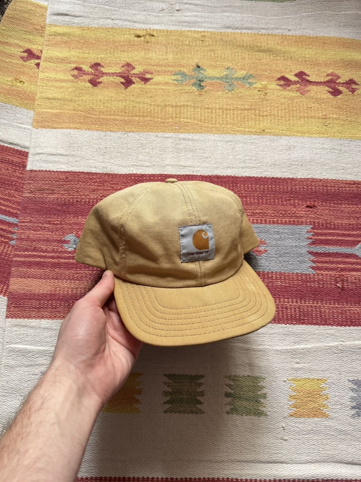 Carhartt Vintage 00’s SUNFADED Carhartt Made In USA Canvas Brown Hat Size ONE SIZE - 1 Thumbnail