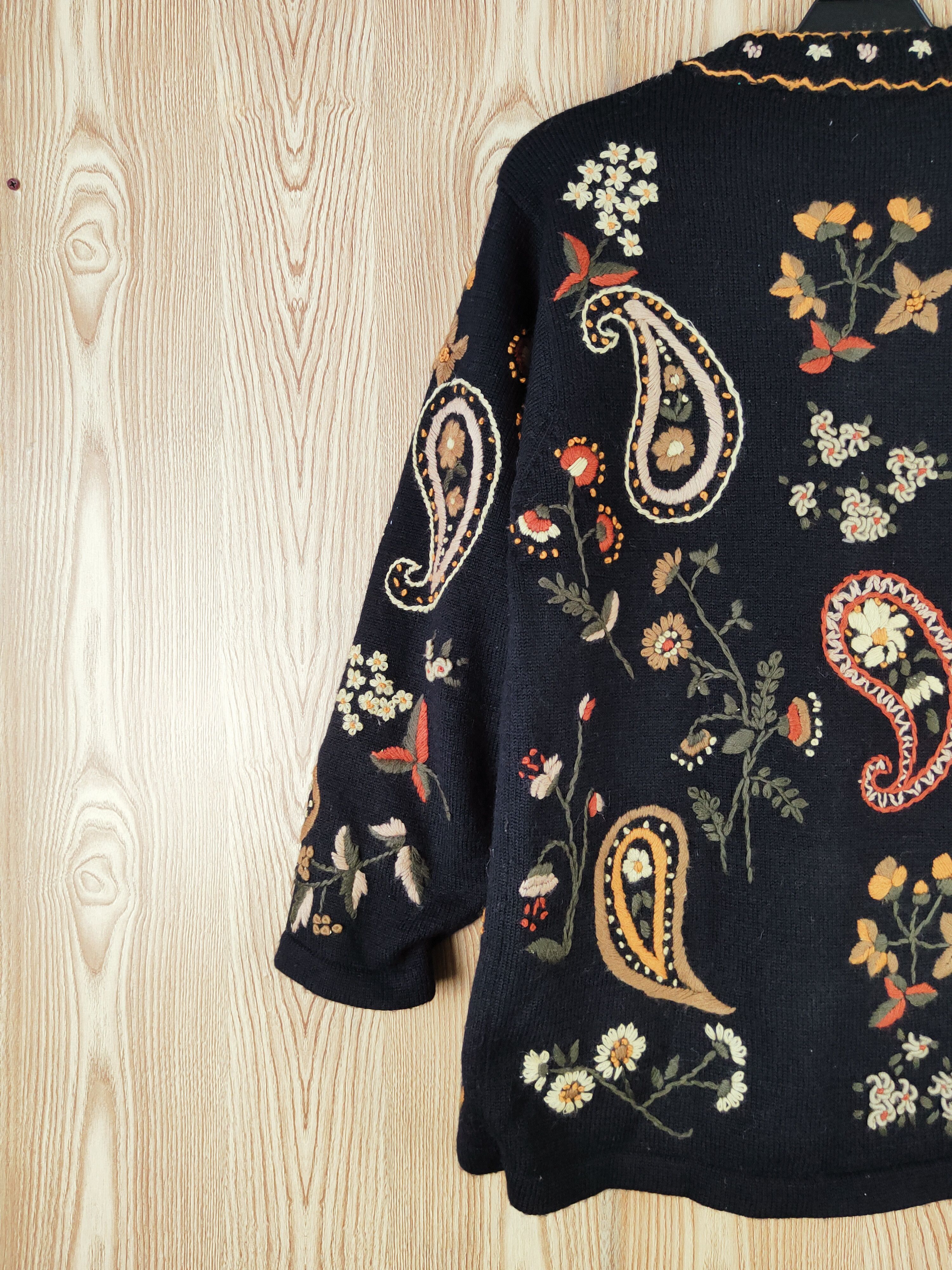 Japanese Brand × Vintage Vintage Art - Costa del Sol Black Knitwear Button Up Shirts Size M / US 6-8 / IT 42-44 - 8 Thumbnail