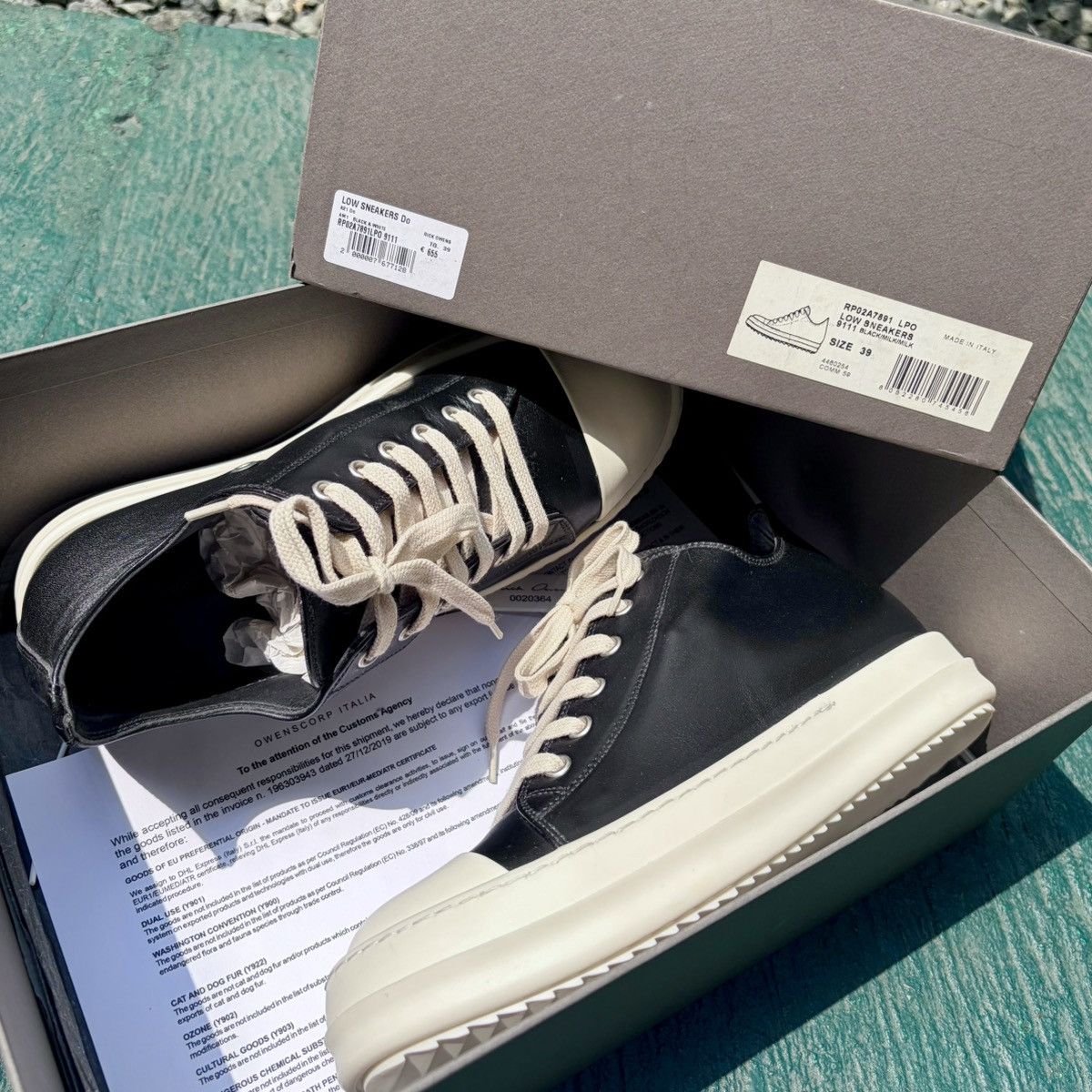 Rick Owens Rick Owens Mainline Leather Ramones Low Size US 6 / EU 39 - 3 Thumbnail