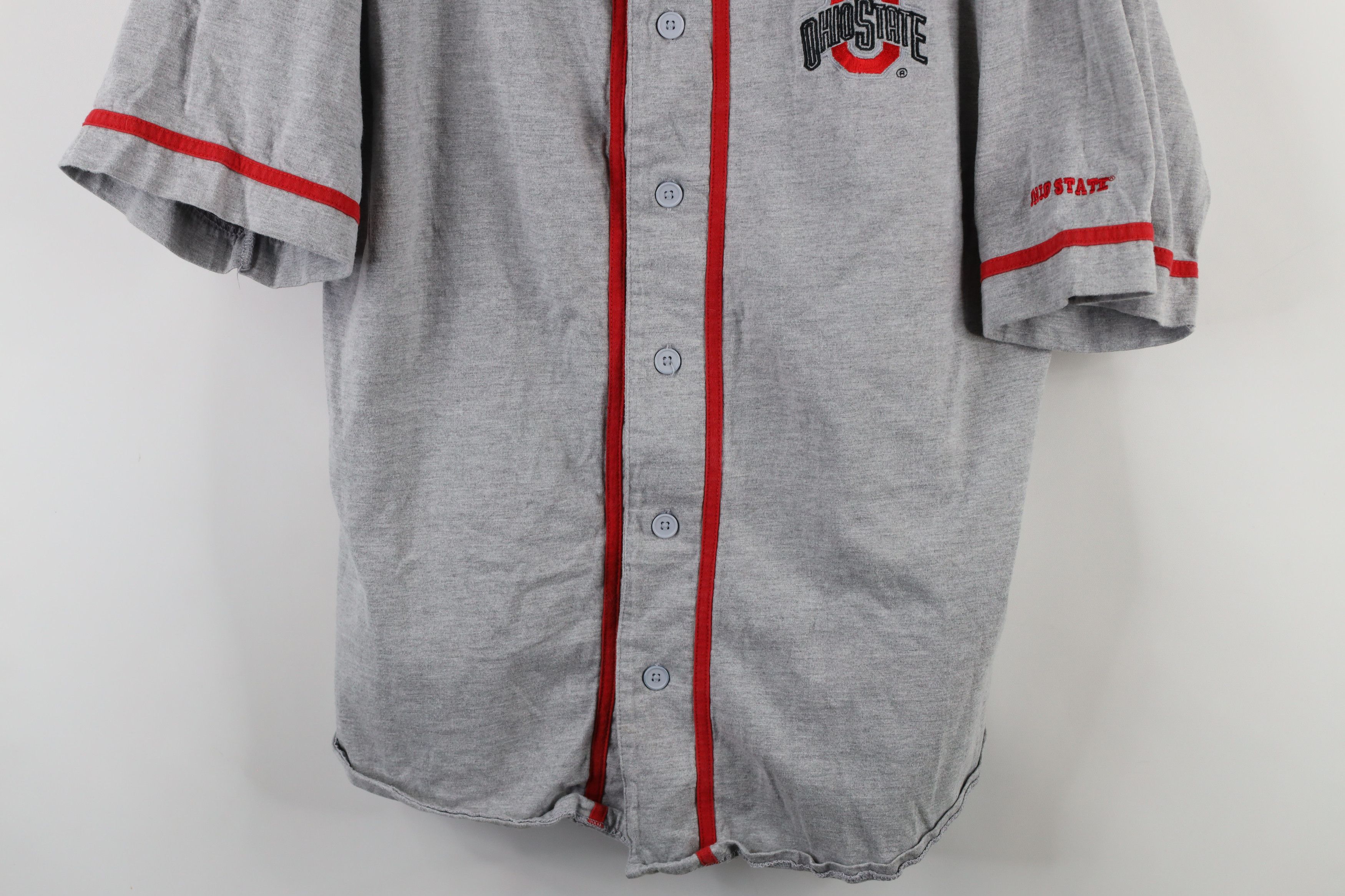 Vintage Vintage 90s Out Ohio State University Baseball Jersey Gray Size US L / EU 52-54 / 3 - 3 Thumbnail