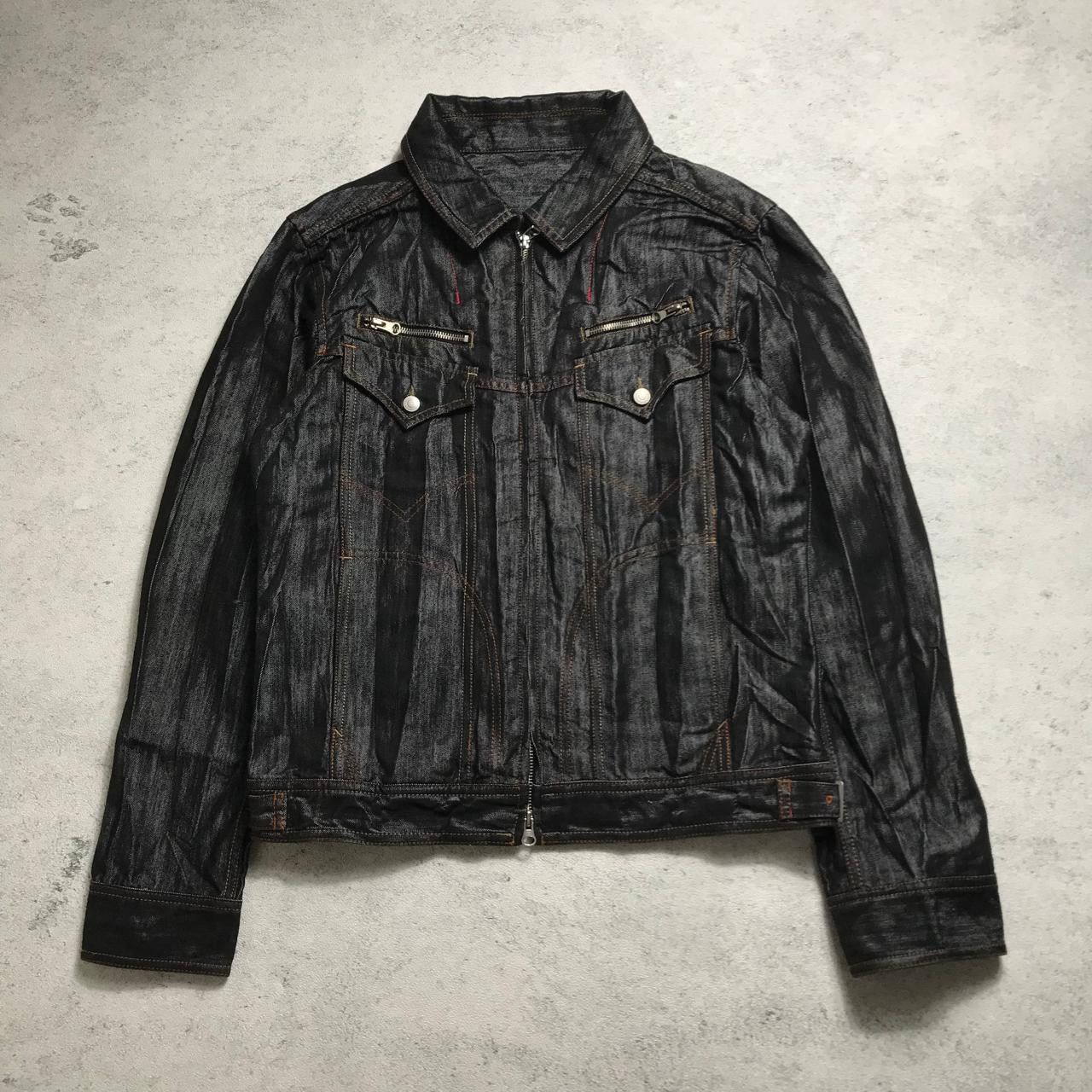 image of Semantic Design Denim Jacket in Black, Men's (Size Large)