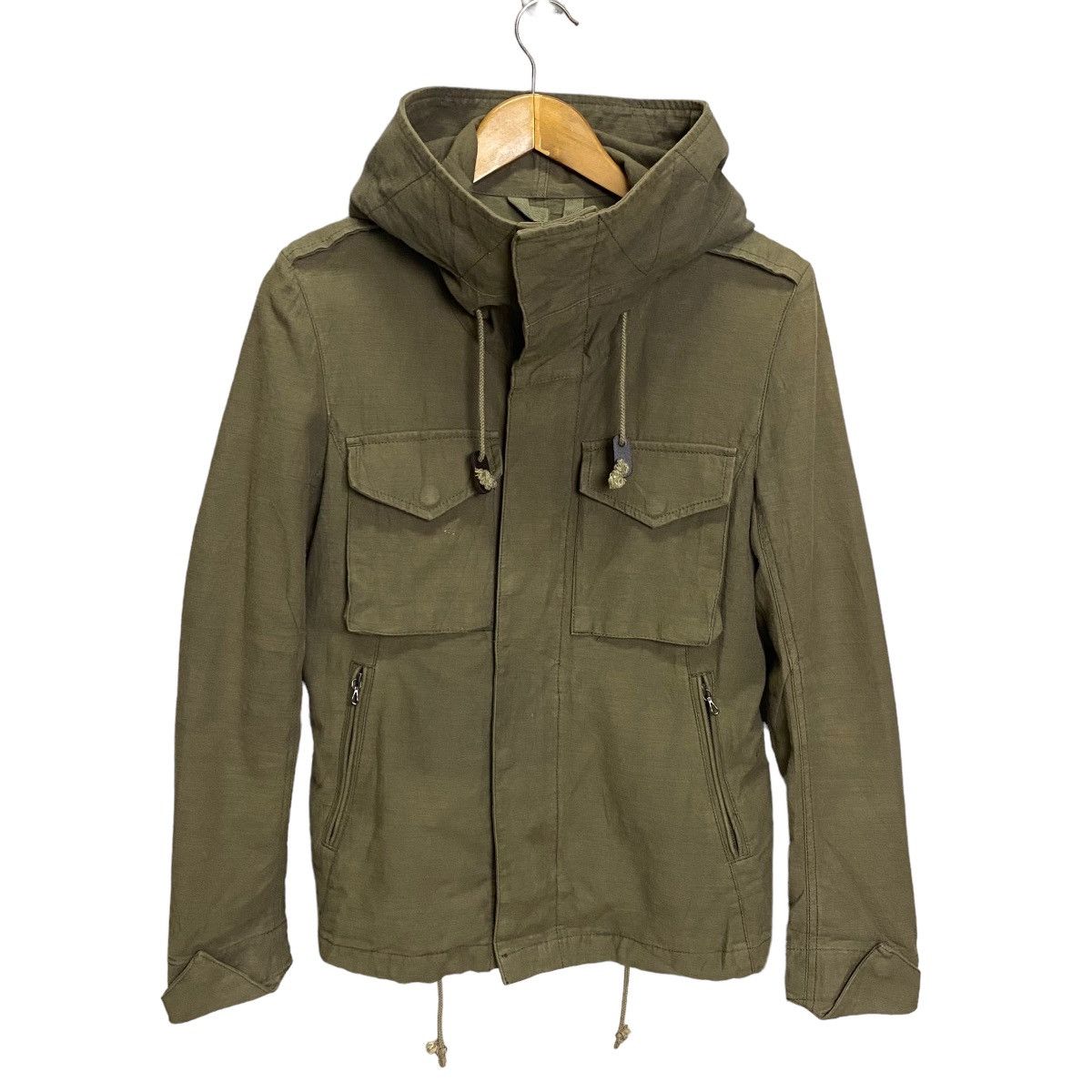 Attachment Parka zipper hoodie
