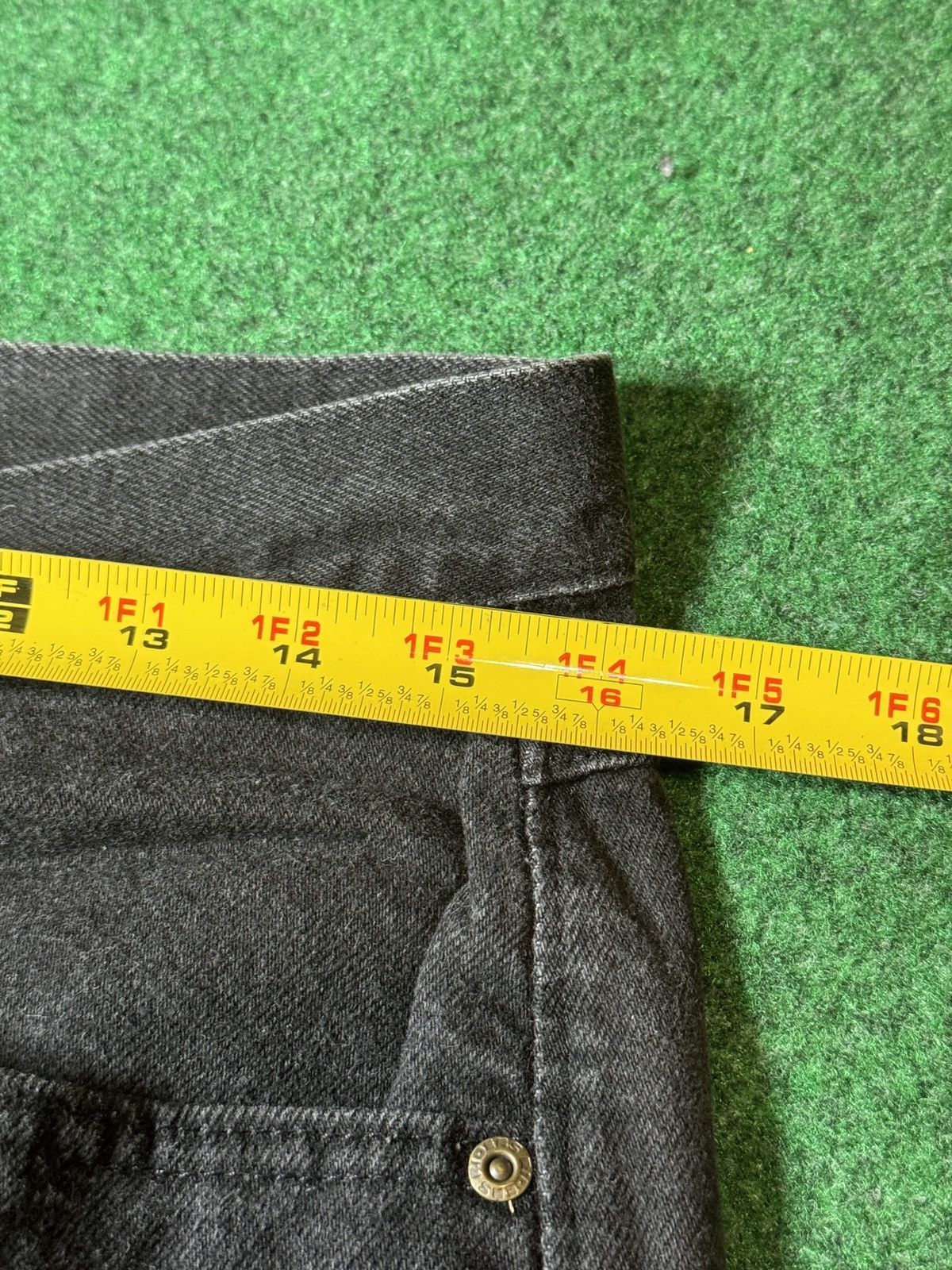 Lee × Vintage Vintage 90s Riders Lee Black Denim Mens 32x32 Tapered Jeans Size US 32 / EU 48 - 7 Thumbnail