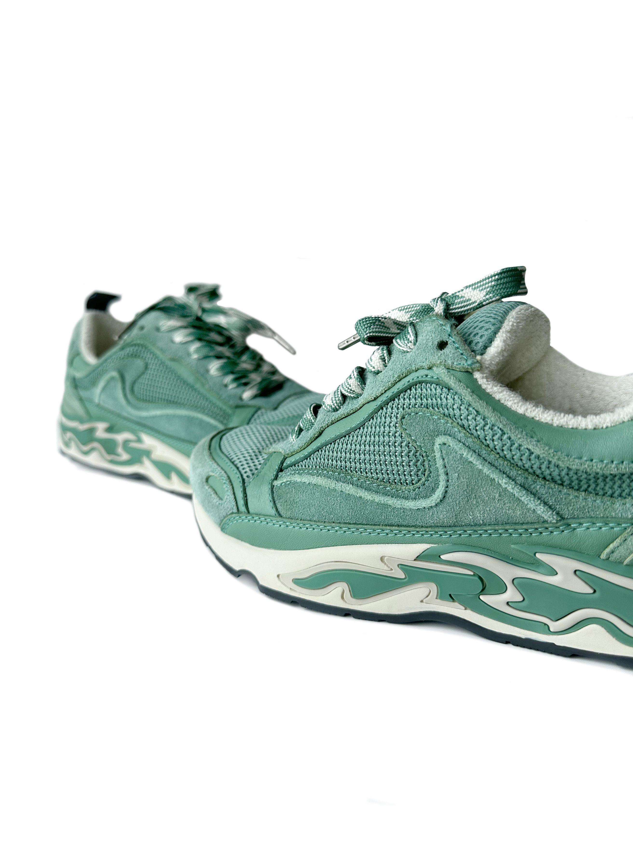 Sandro Sandro Flame turquoise suede sneakers Size US 6 / IT 36 - 2 Thumbnail