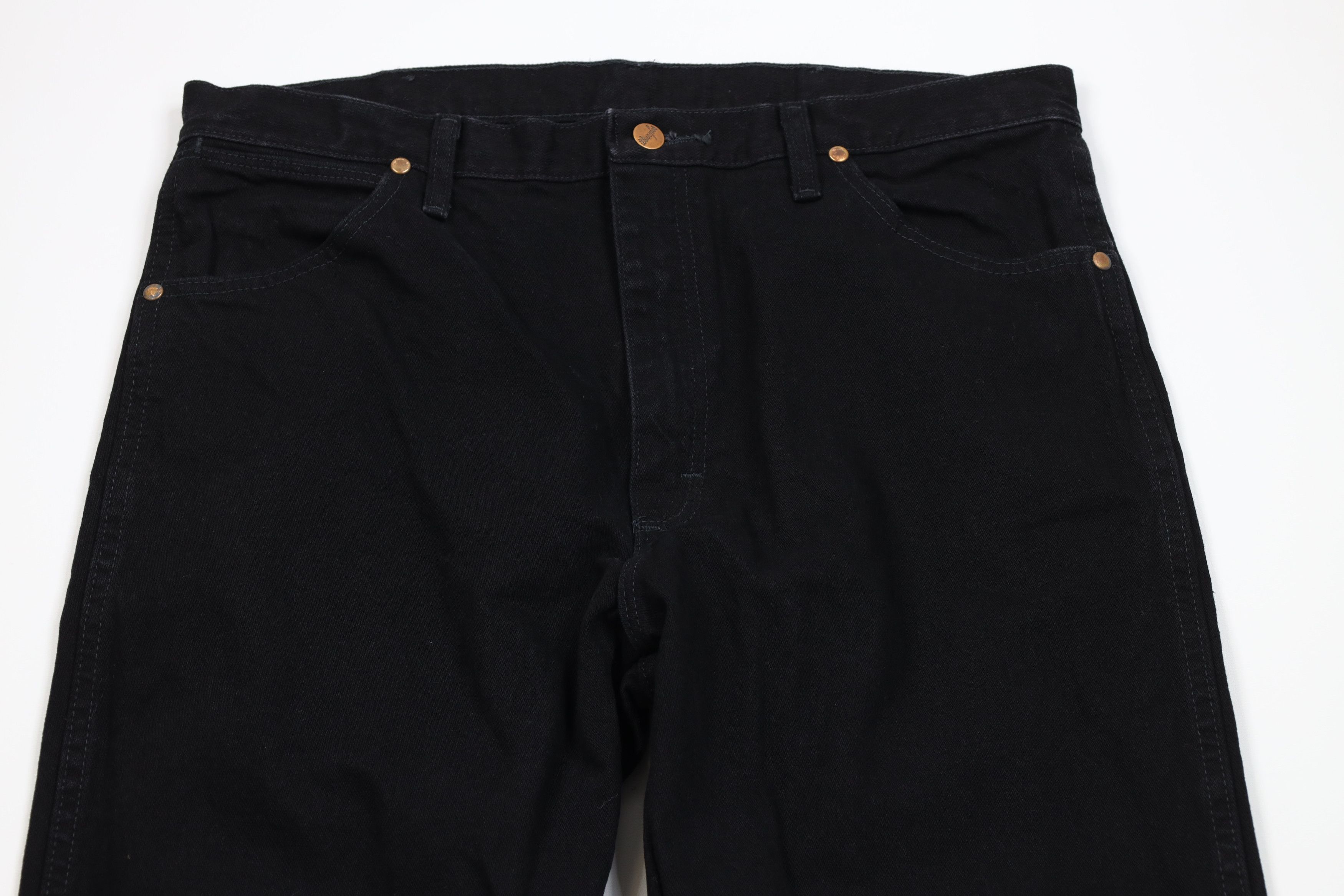 Wrangler Vintage Wrangler Western Bootcut Denim Jeans Black Cotton Size US 36 / EU 52 - 2 Thumbnail