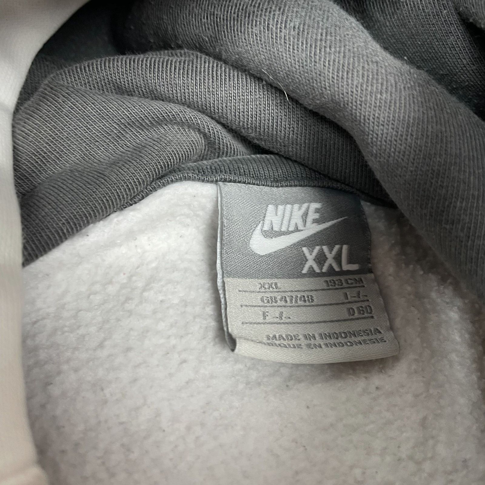 Nike × Vintage Nike Spellout Men's White Fleece Lined Pullover Hoodie XXL Size US XXL / EU 58 / 5 - 9 Thumbnail