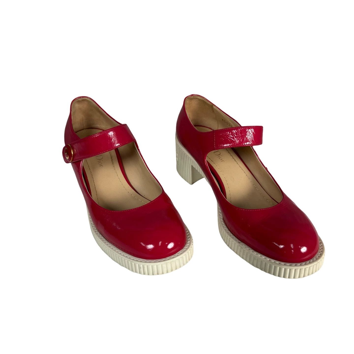 Dior Dior Red Patent Mary Jane Heels Size 36.5 Size US 6.5 / IT 36.5 - 1 Thumbnail