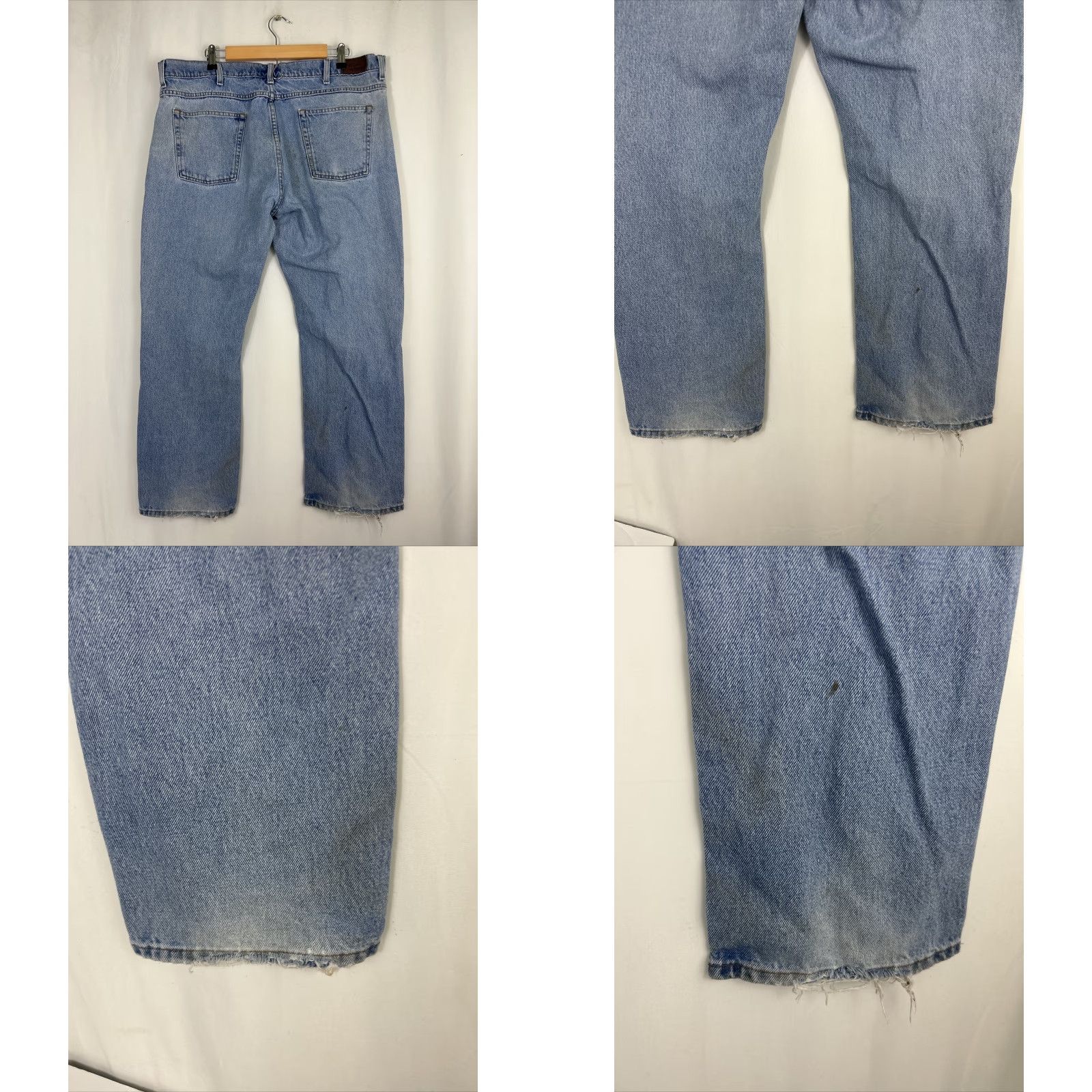 Vintage LL Bean Jeans Light Wash 40x29 Straight Regular Fit Men Blue Pockets Stains Size US 40 / EU 56 - 8 Thumbnail