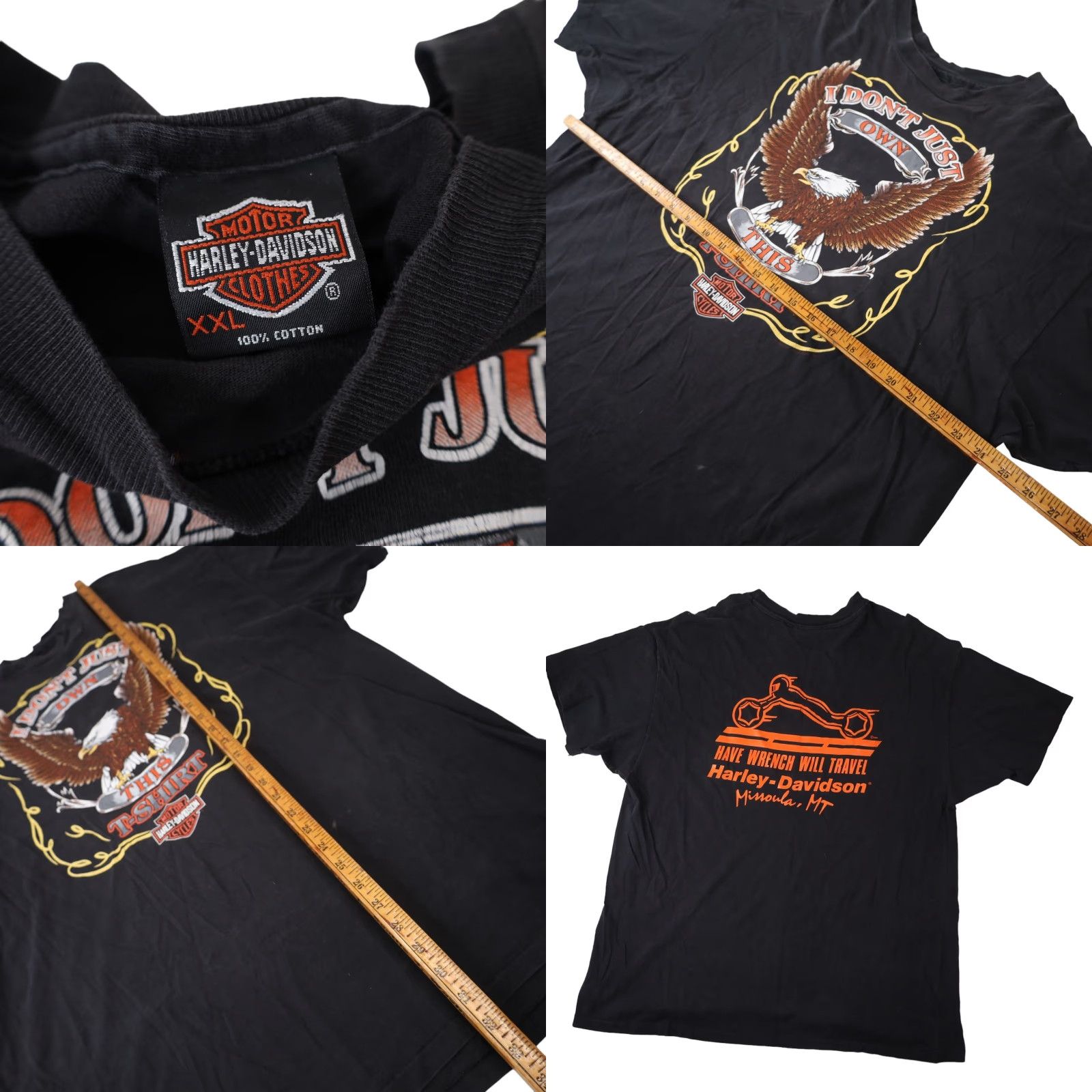 Harley Davidson VINTAGE Harley Davidson I Dont Just Own The T Shirt Graphic T Black 2XL Mens T-Shirt XXL USA Made Graphic 1989 Size US XXL / EU 58 / 5 - 8 Thumbnail
