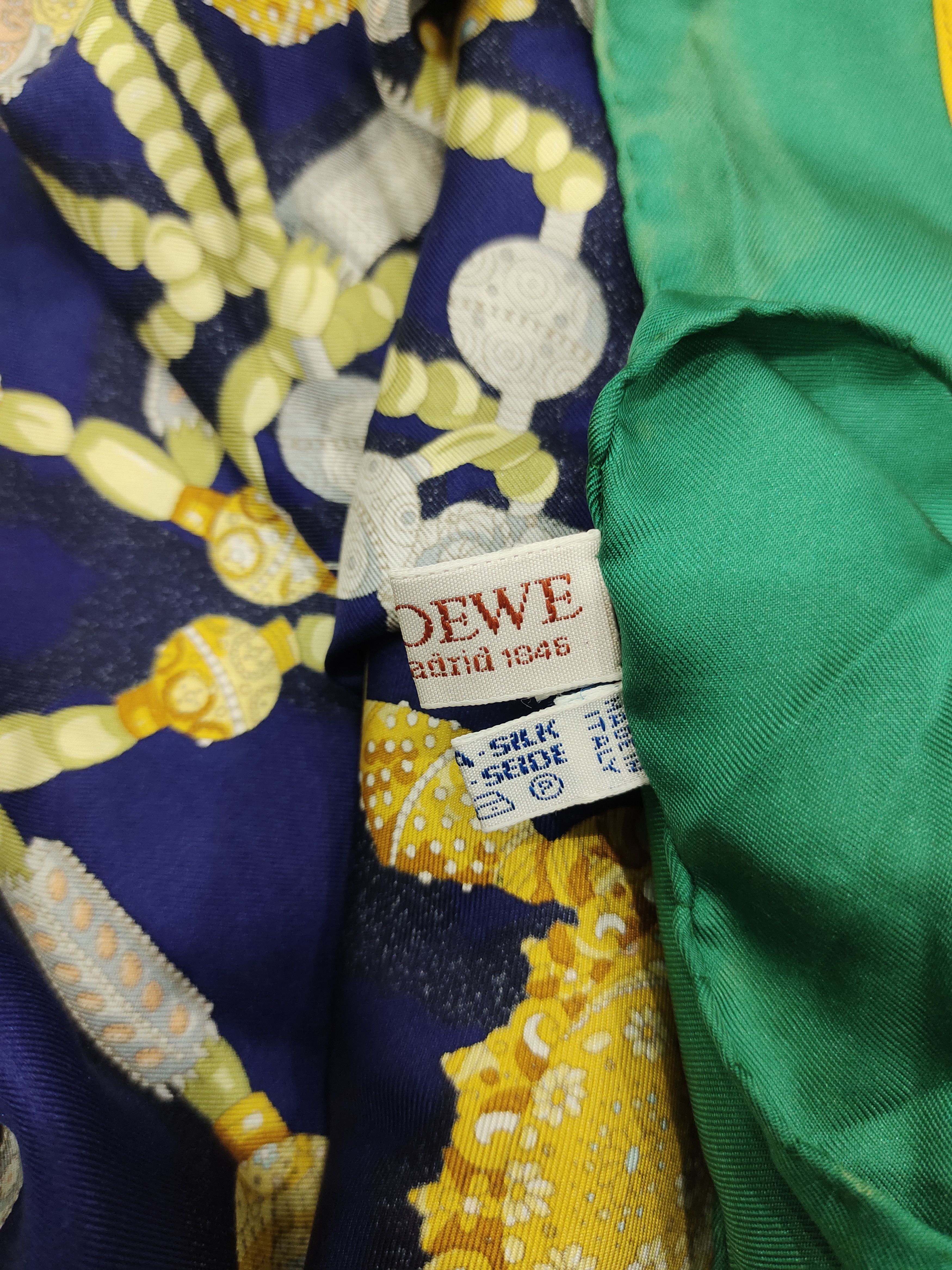 Designer × Loewe × Vintage LOEWE Silk Scarf Size ONE SIZE - 4 Thumbnail
