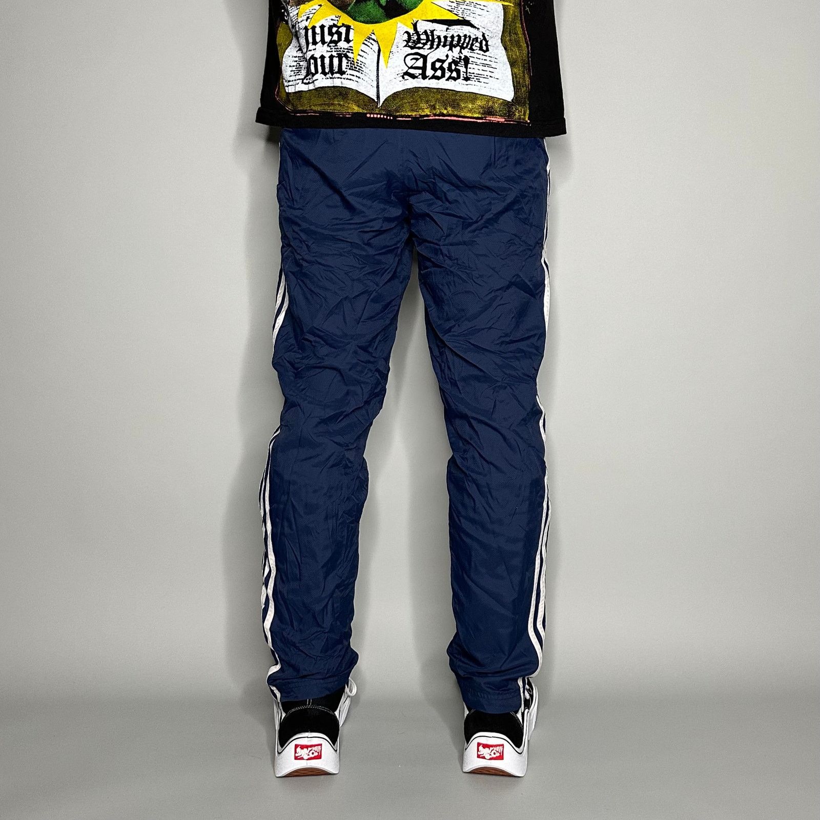 Adidas Vintage Y2K Adidas Track Pants Mens S Navy Blue Polyester Size US 30 / EU 46 - 3 Thumbnail
