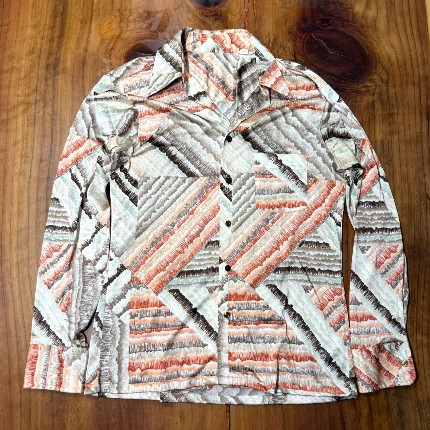 Etro Vintage 70s Shirt Mens L Nylon Polyester Button Disco Retro Party L/S N15 Size US L / EU 52-54 / 3 - 2 Thumbnail