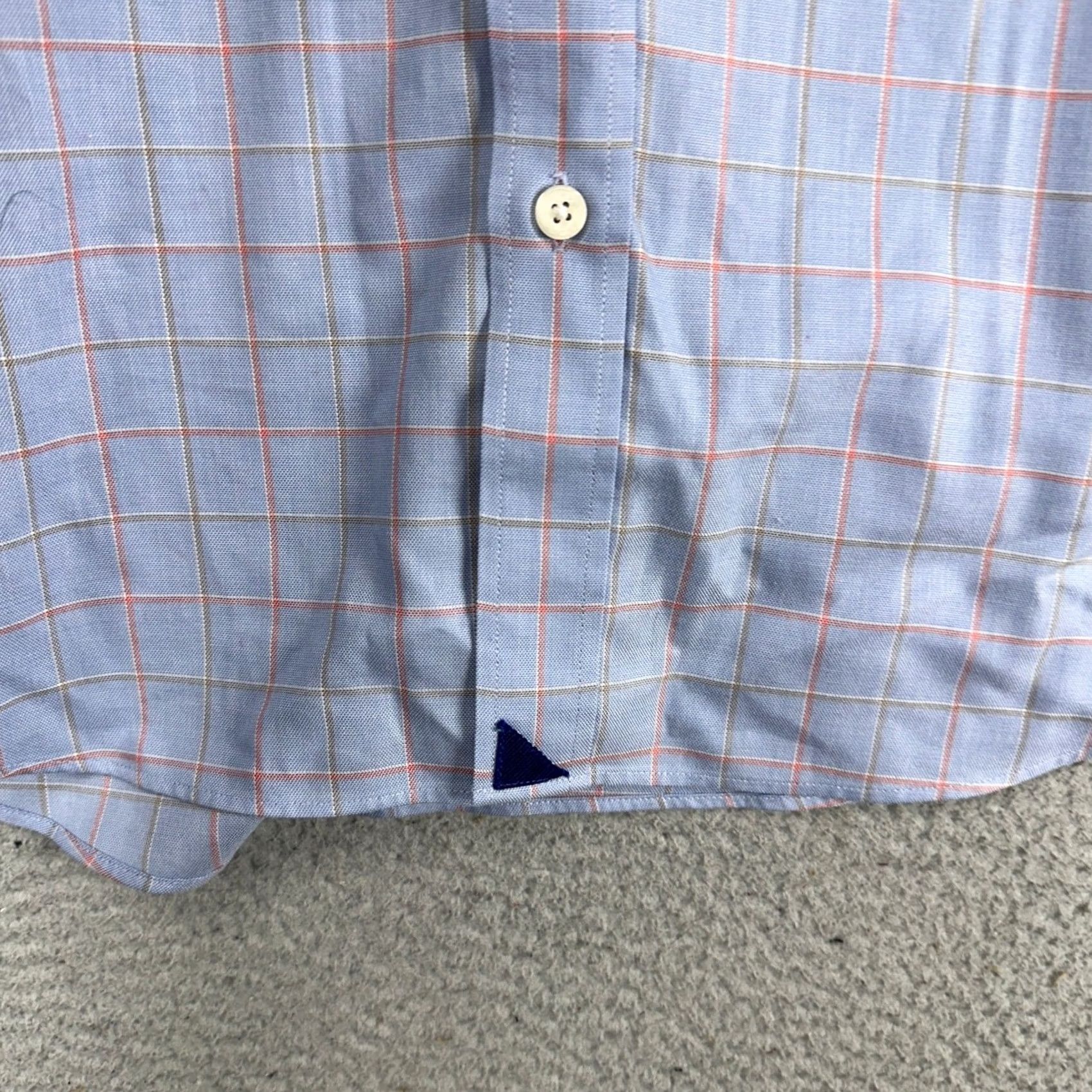 UNTUCKit UNTUCKit Mens Button Up Shirt Large Blue Windowpane Check Logo 100% Cotton Blue Size US L / EU 52-54 / 3 - 7 Thumbnail