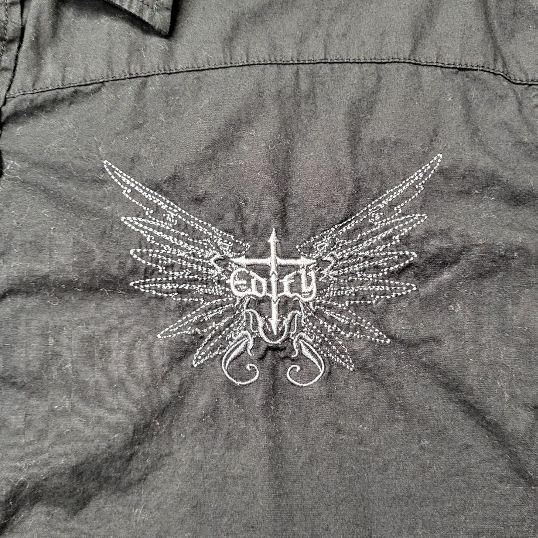 Vintage Edify Black Shirt Men’s Large Snap Down Jeremiah 29:11 Embroidered Western Shirt Mens Casual Western Size US L / EU 52-54 / 3 - 4 Thumbnail