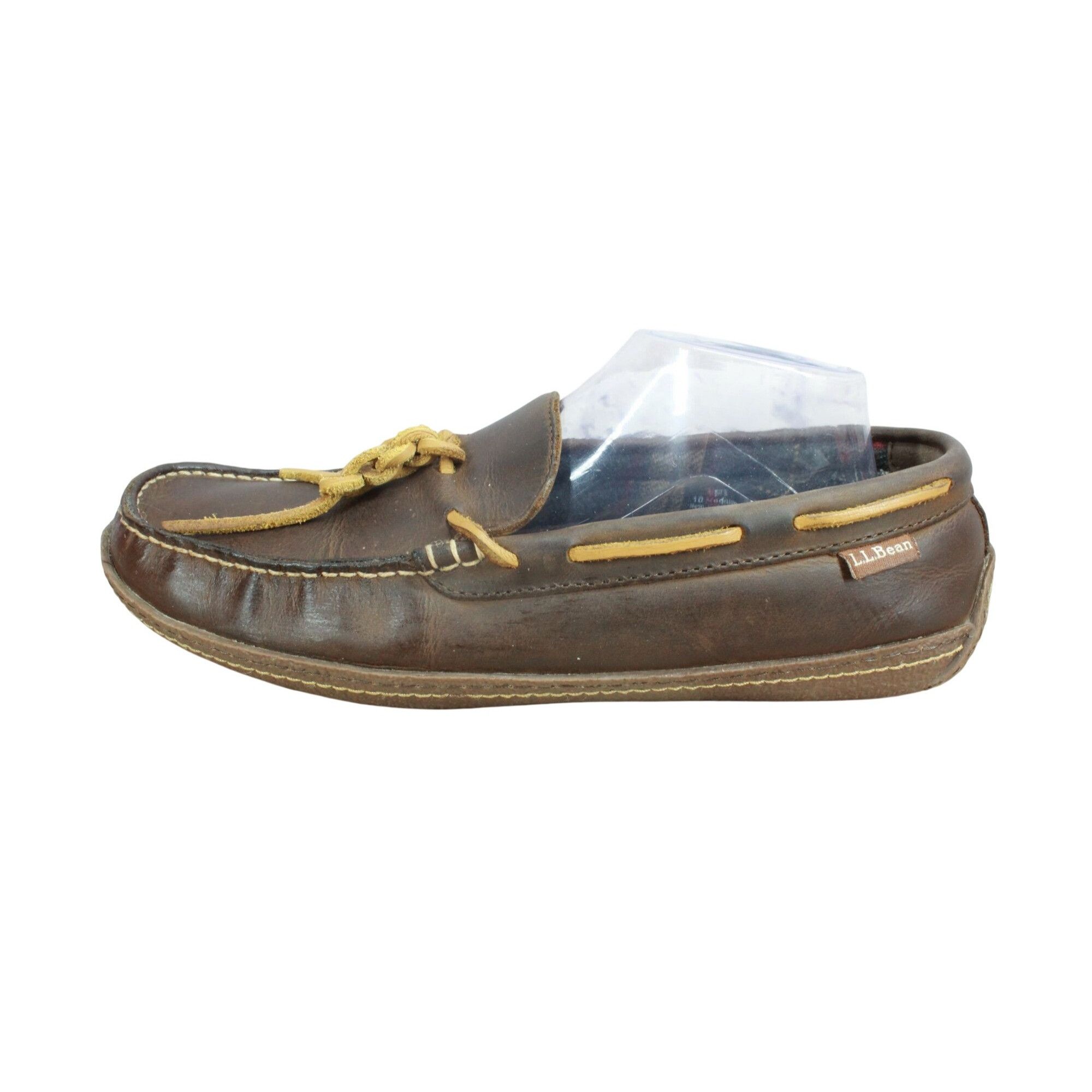 L.L. Bean LL Bean Men’s Handsewn Leather Flannel-Lined Slippers Size US 10 / EU 43 - 1 Thumbnail