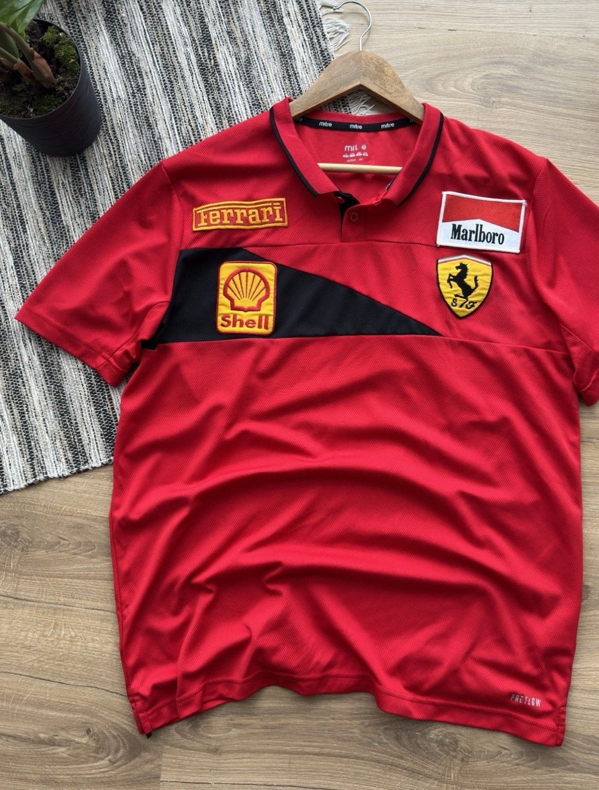 Ferrari Vintage Ferrari Marlboro Racing Jersey Polo Red Mitre Shirt Size US L / EU 52-54 / 3 - 4 Thumbnail