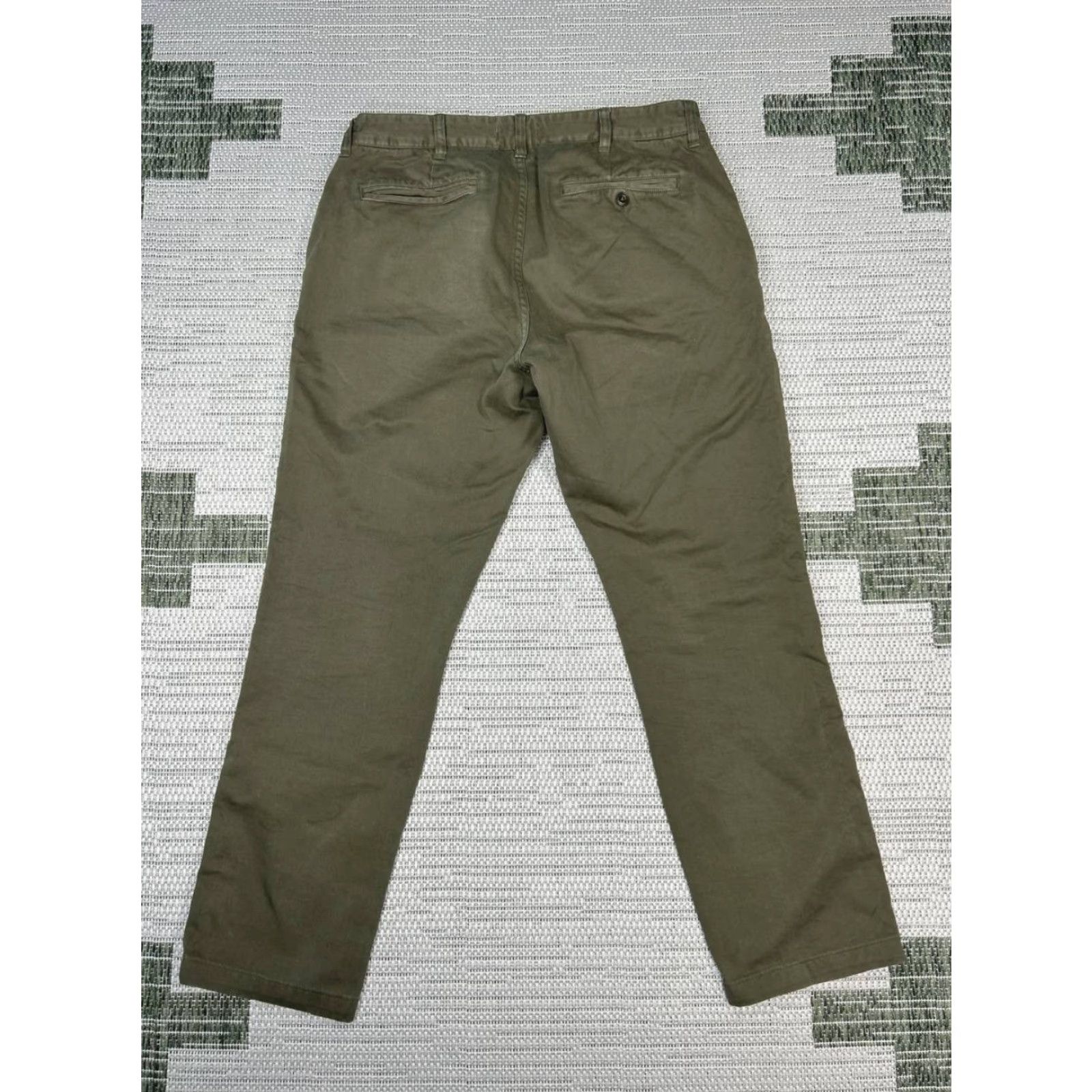 Taylor Stitch Taylor Stitch Chino Pants Mens 32 Green Cotton Slim Fit Mid Rise Straight Leg Size US 32 / EU 48 - 2 Thumbnail