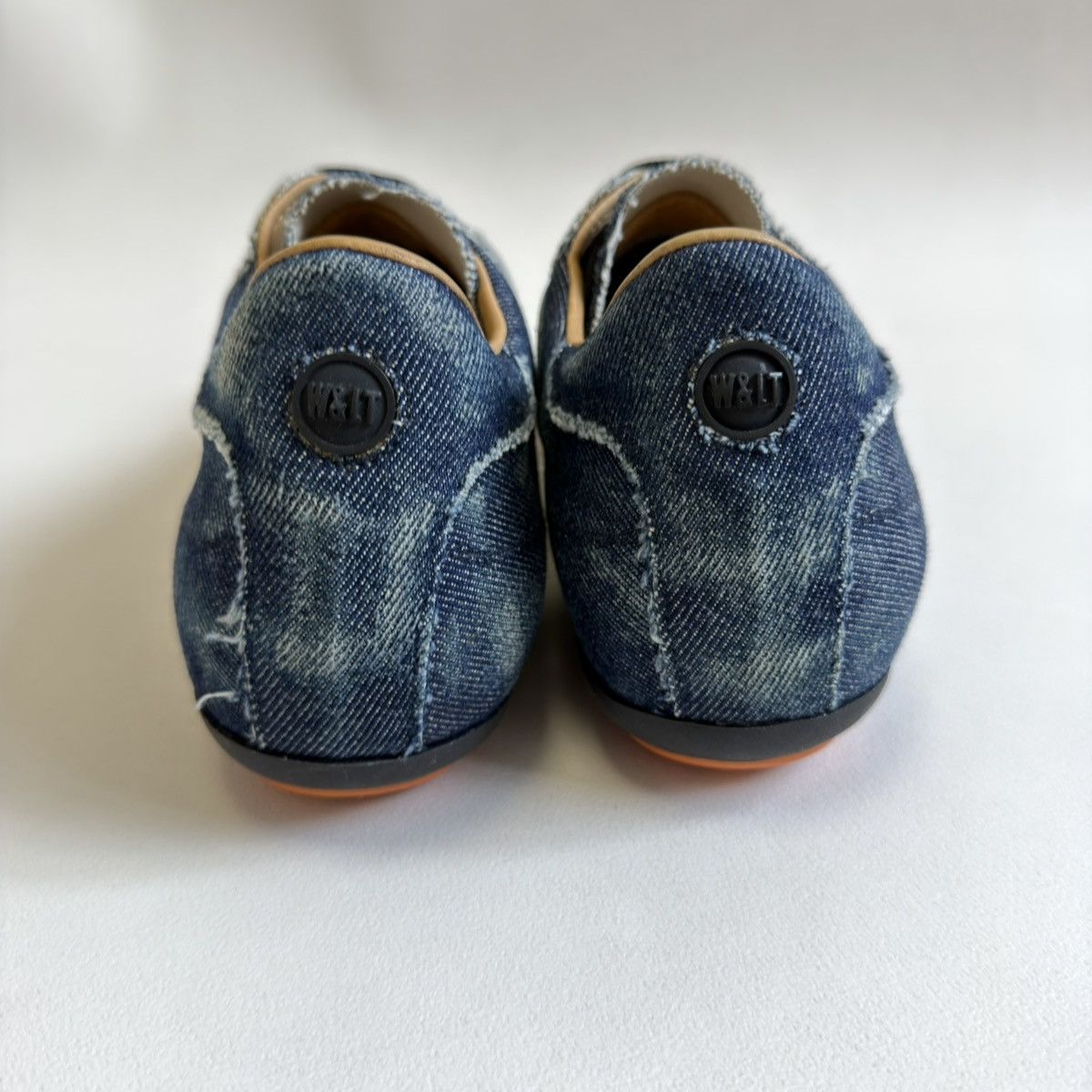 Walter Van Beirendonck 1990s Washed Blue Denim ‘W’ Sneakers Size US 10 / EU 43 - 13 Thumbnail